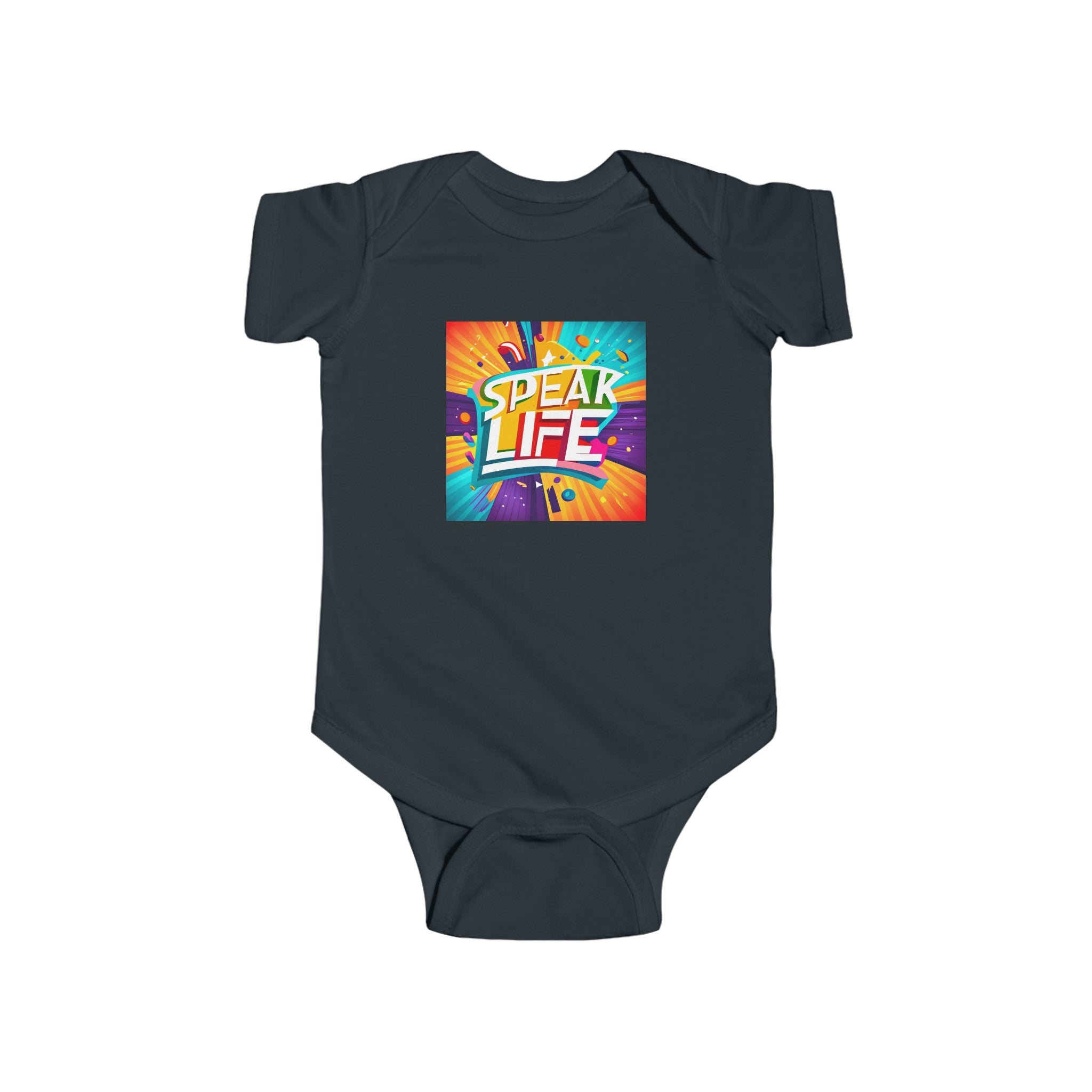 "Speak Life" Paint Splash Infant Fine Jersey Bodysuit