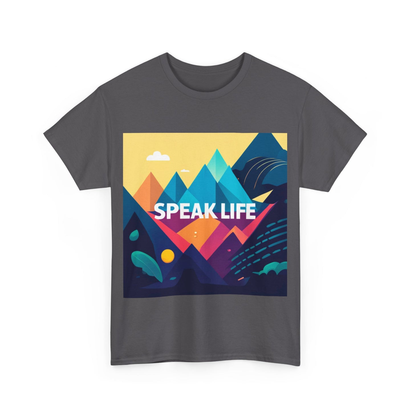 "Speak Life" Move Mountains Unisex Heavy Cotton Tee
