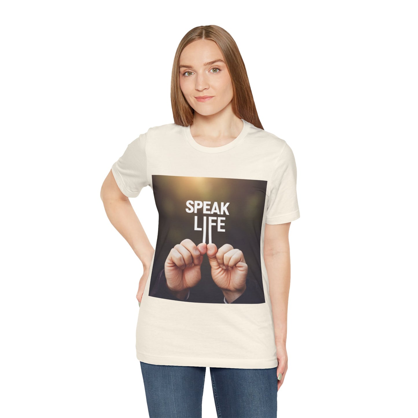 "Speak Life" Hands Unisex Jersey Short Sleeve Tee