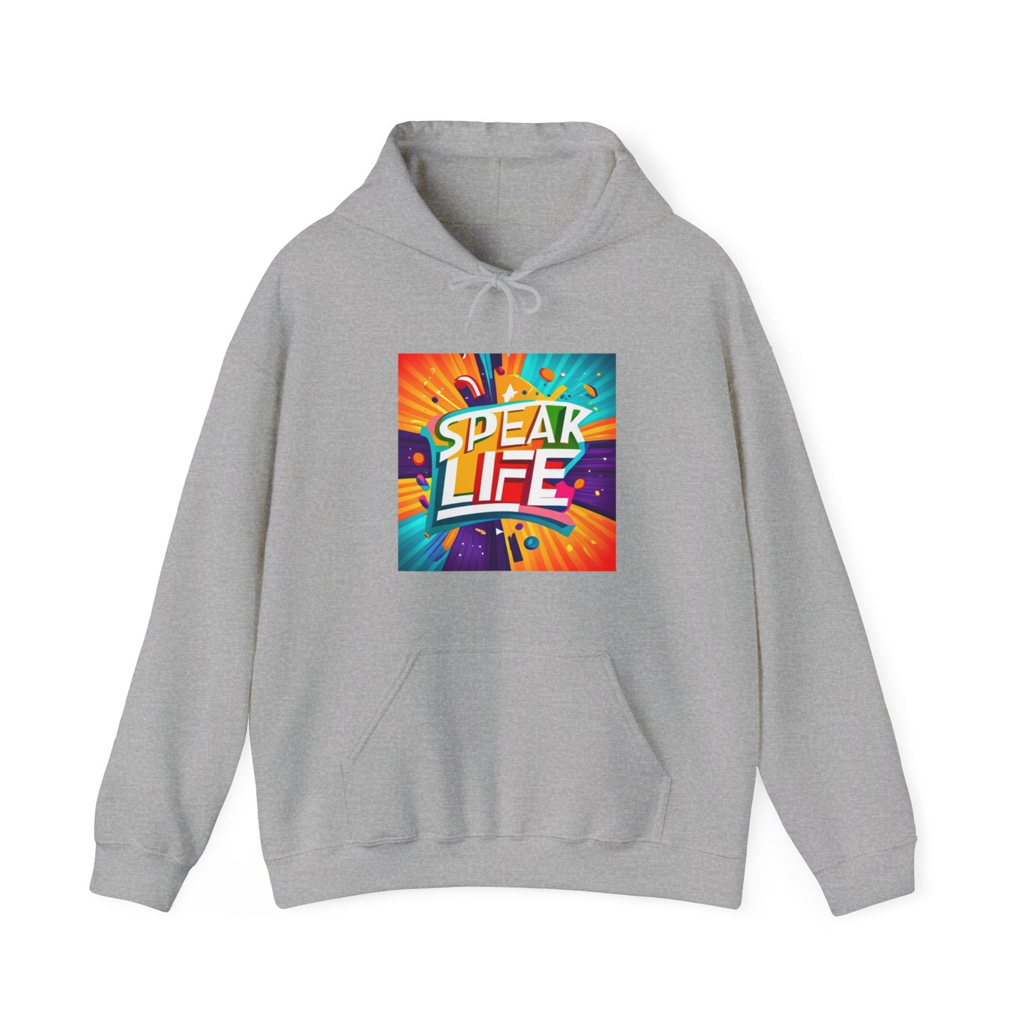 "Speak Life" Paint Splash Unisex Heavy Blend™ Hooded Sweatshirt
