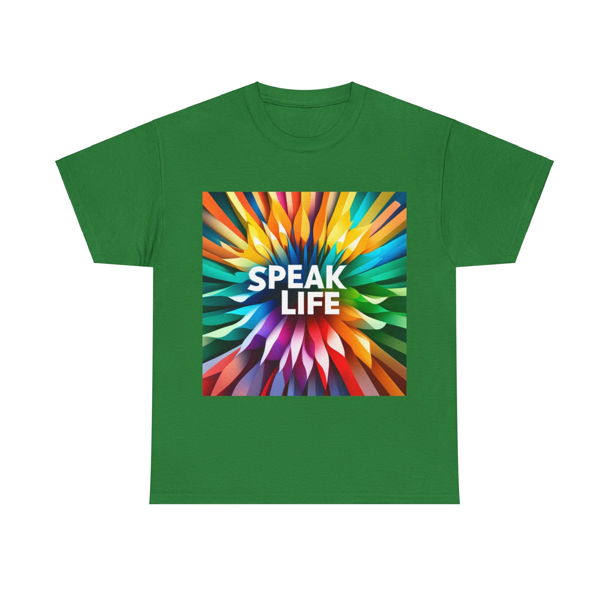 "Speak Life" Burst of Color Unisex Heavy Cotton Tee