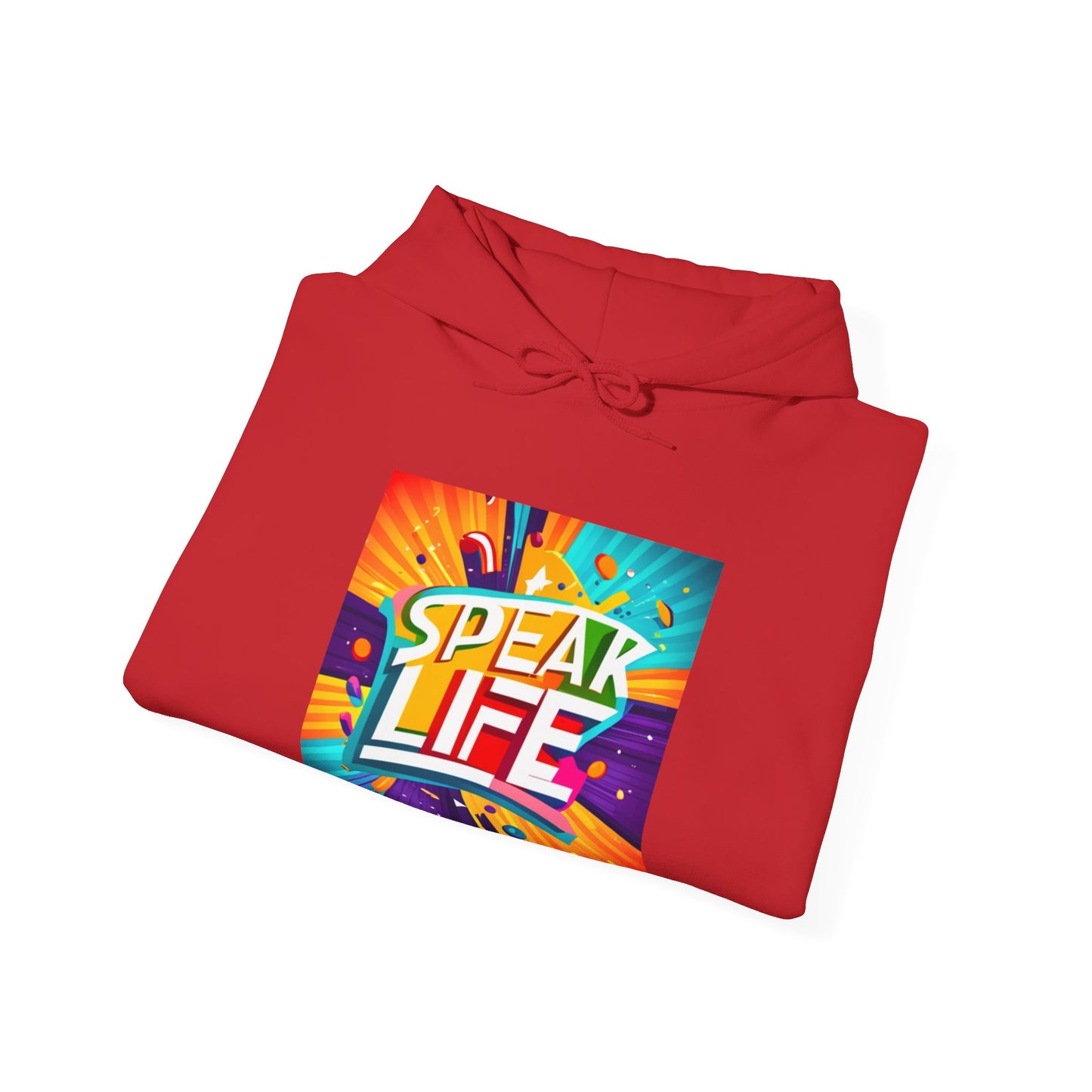 "Speak Life" Paint Splash Unisex Heavy Blend™ Hooded Sweatshirt