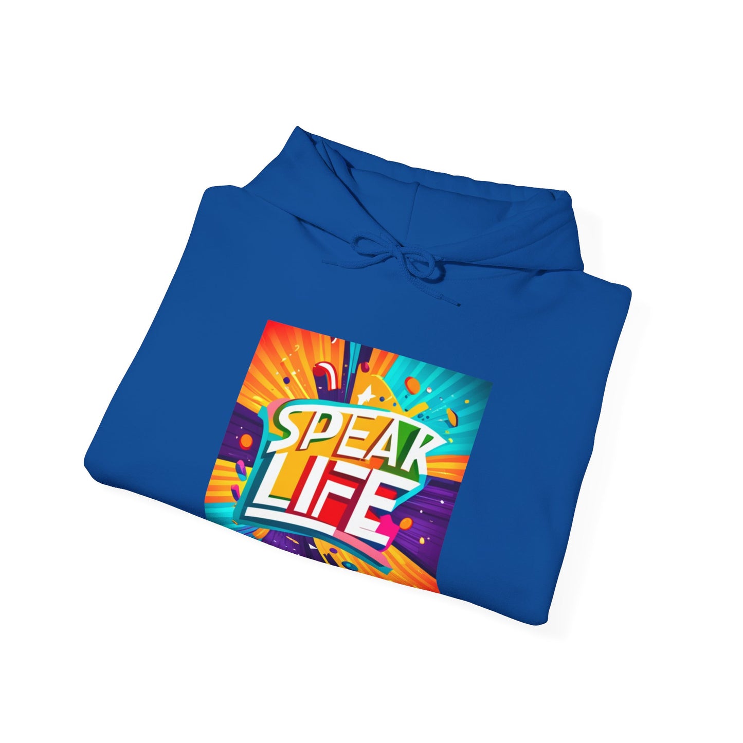 "Speak Life" Paint Splash Unisex Heavy Blend™ Hooded Sweatshirt