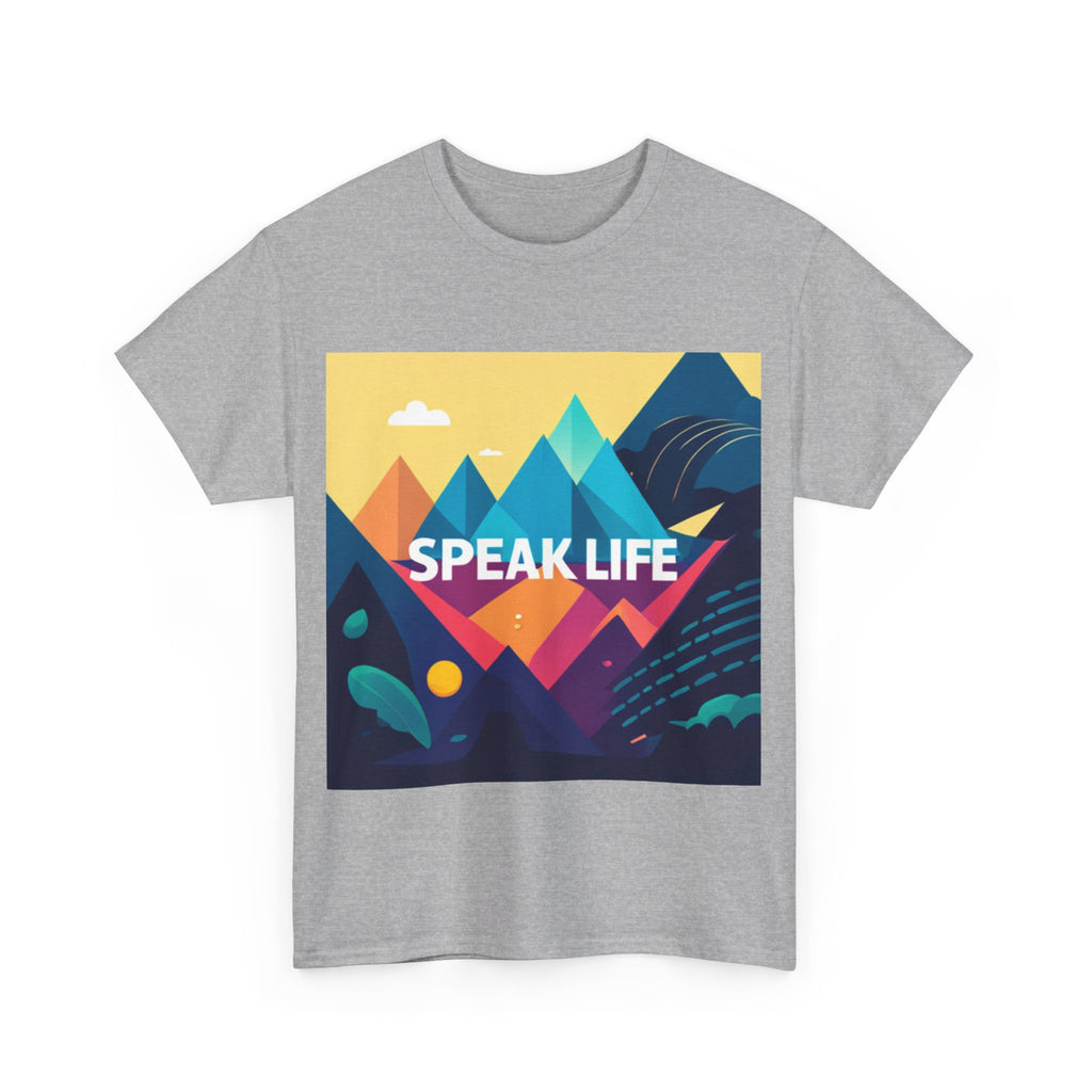 "Speak Life" Move Mountains Unisex Heavy Cotton Tee