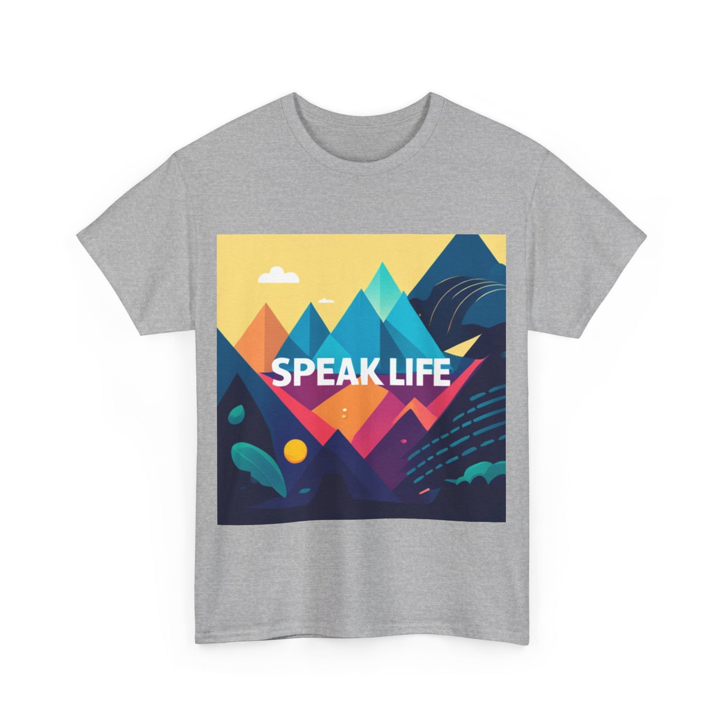 "Speak Life" Move Mountains Unisex Heavy Cotton Tee