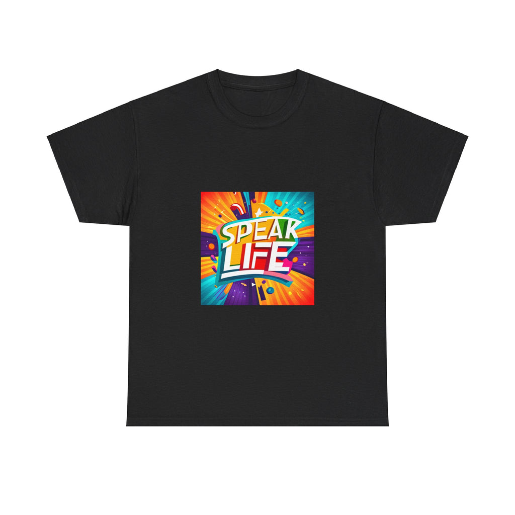 "Speak Life" Paint Splash Unisex Heavy Cotton Tee