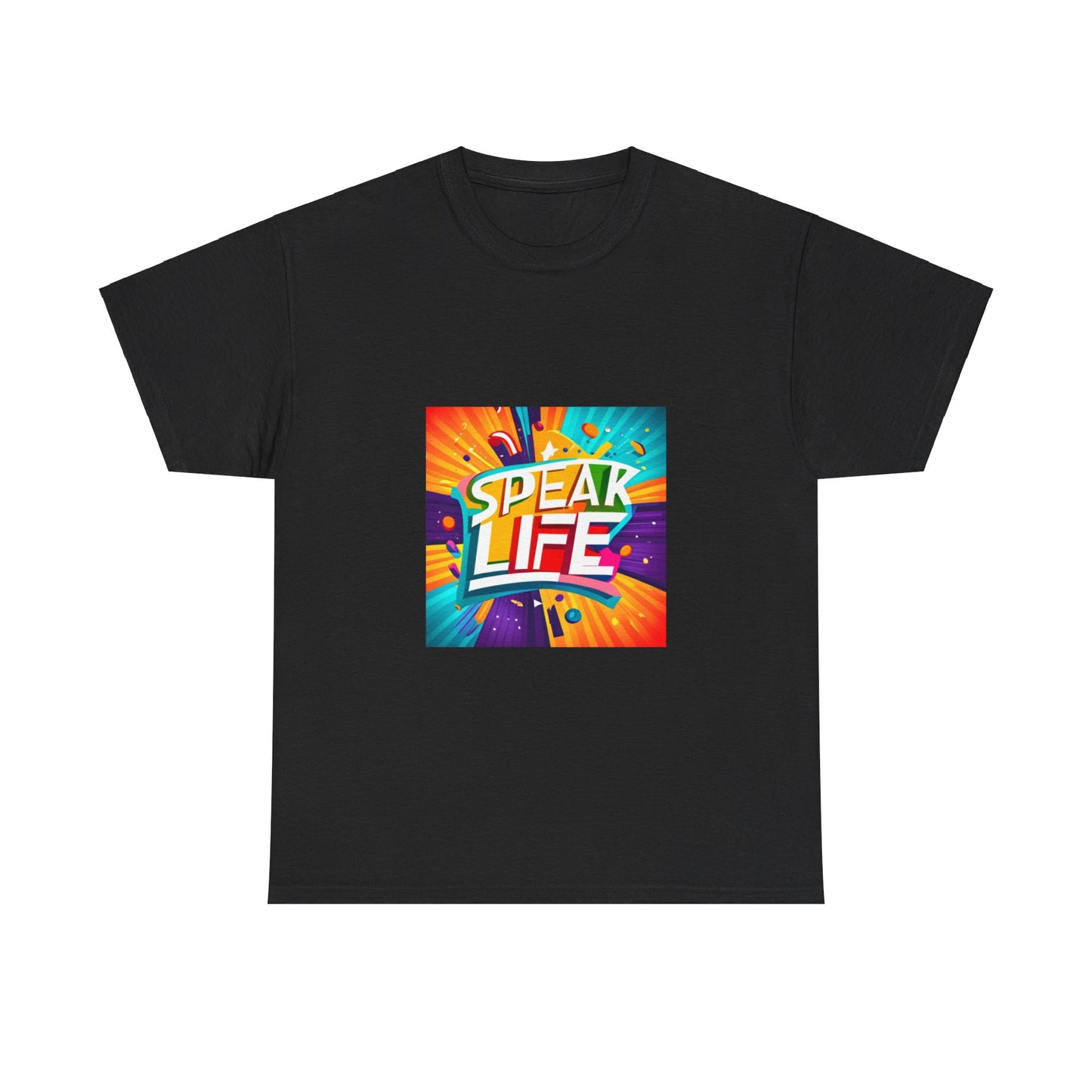 "Speak Life" Paint Splash Unisex Heavy Cotton Tee