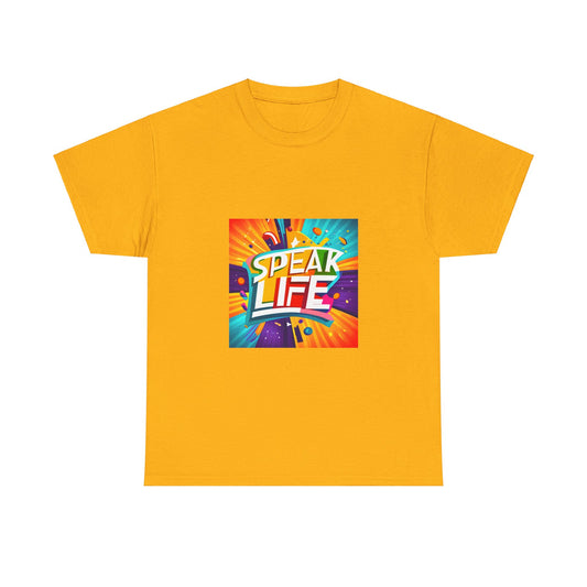 "Speak Life" Paint Splash Unisex Heavy Cotton Tee
