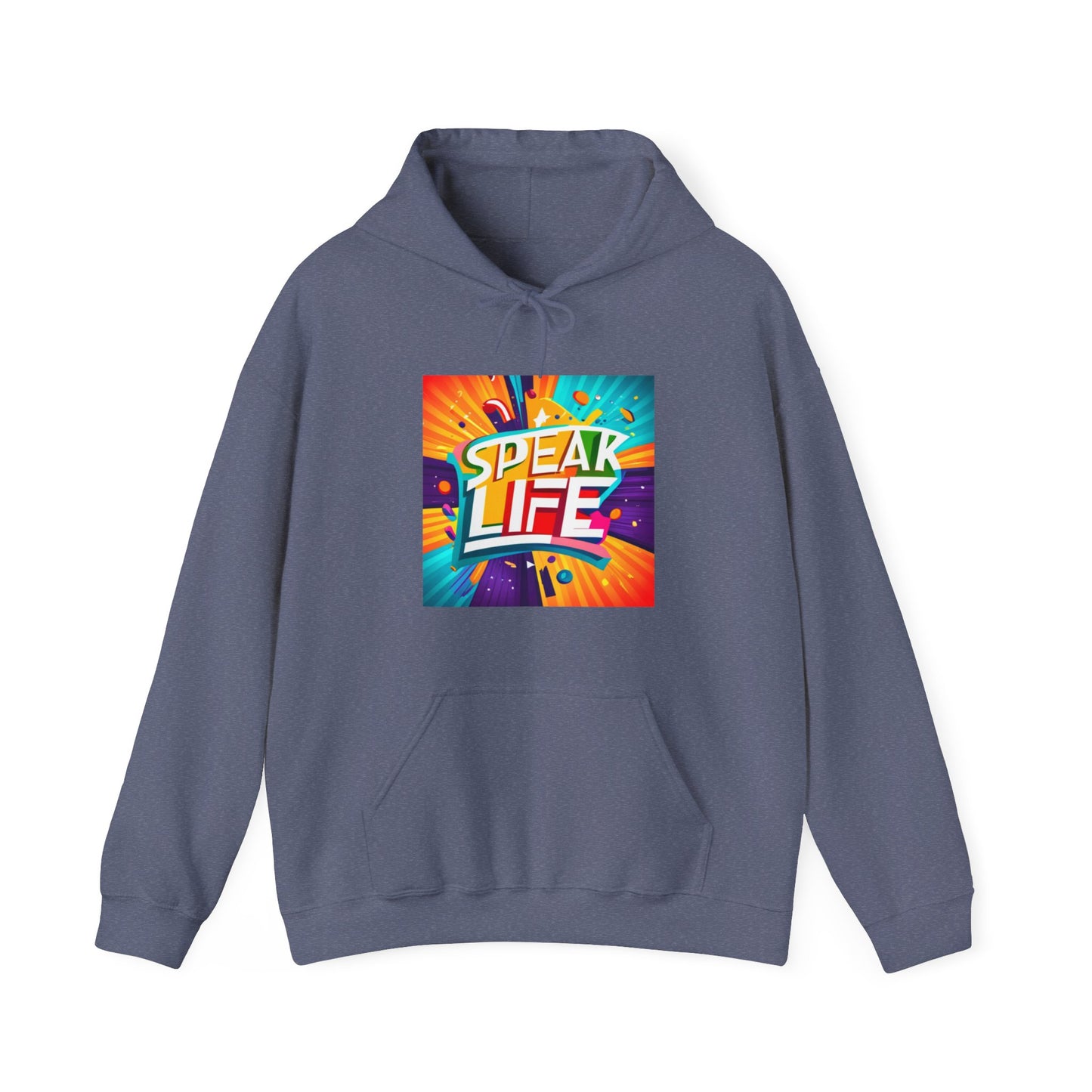"Speak Life" Paint Splash Unisex Heavy Blend™ Hooded Sweatshirt