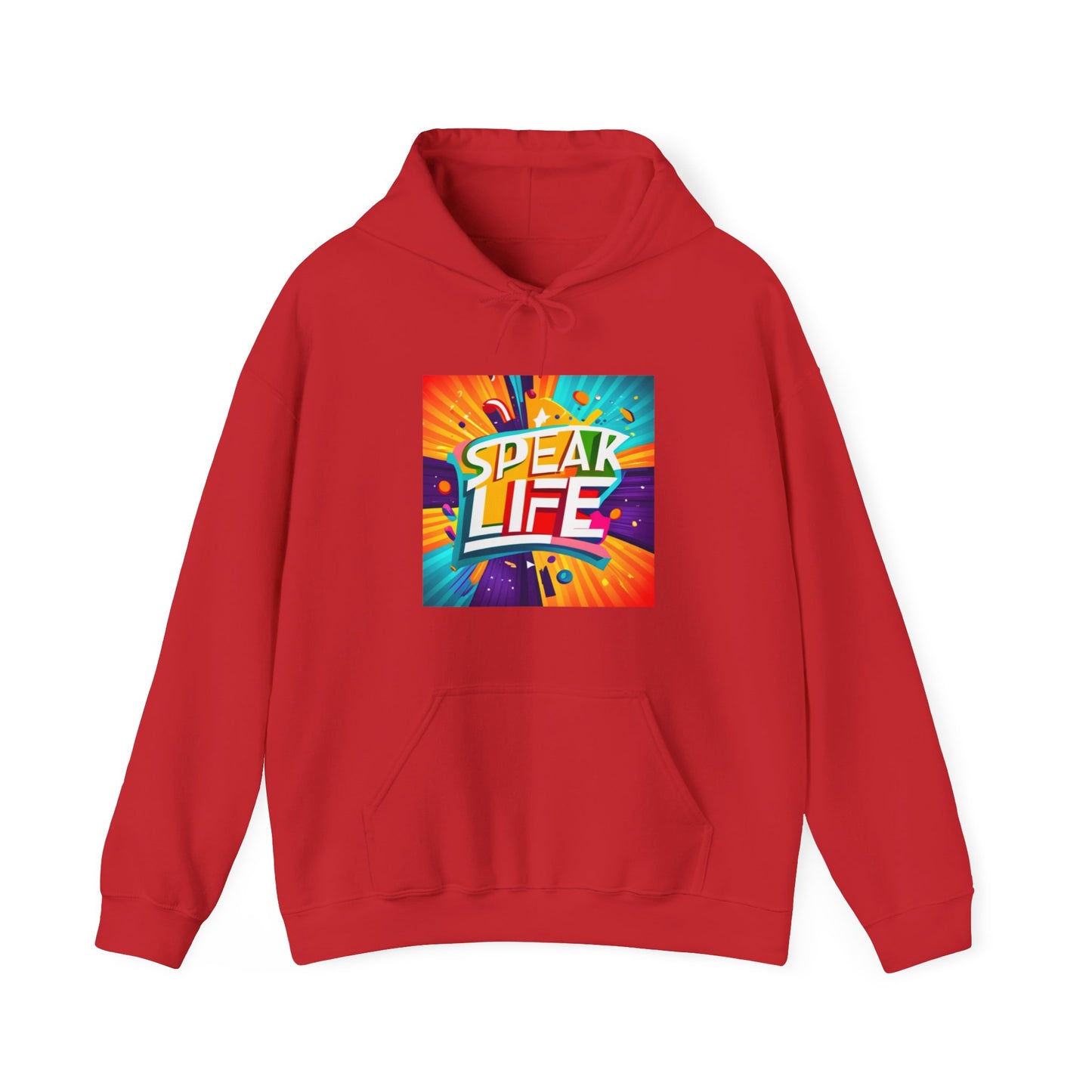 "Speak Life" Paint Splash Unisex Heavy Blend™ Hooded Sweatshirt