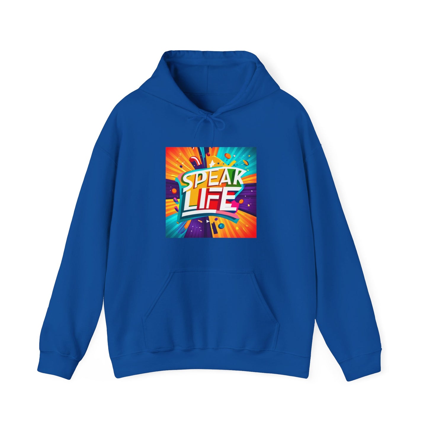 "Speak Life" Paint Splash Unisex Heavy Blend™ Hooded Sweatshirt