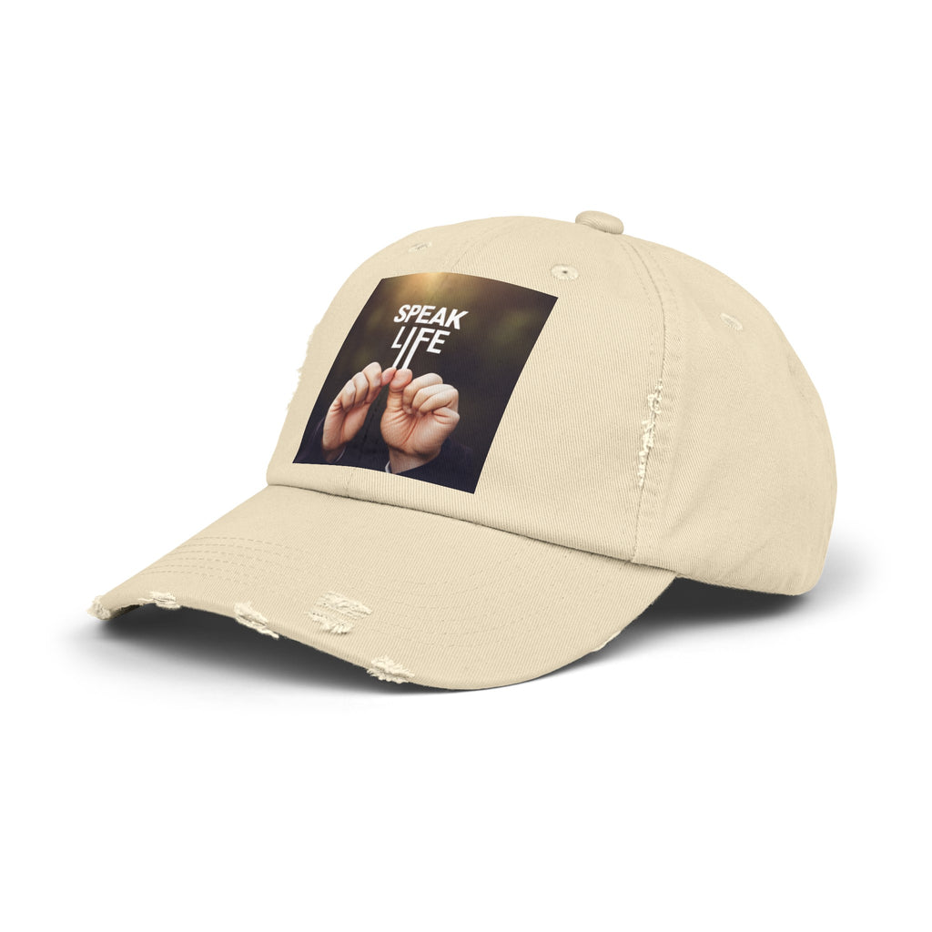 "Speak Life" Unisex Distressed Cap