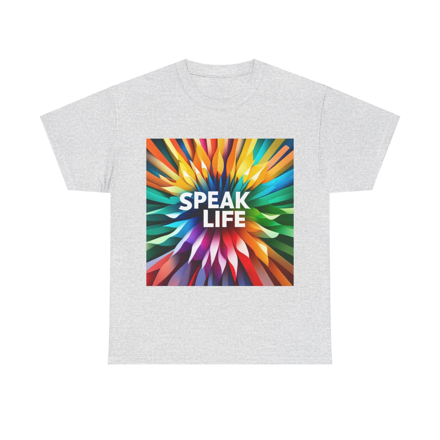 "Speak Life" Burst of Color Unisex Heavy Cotton Tee