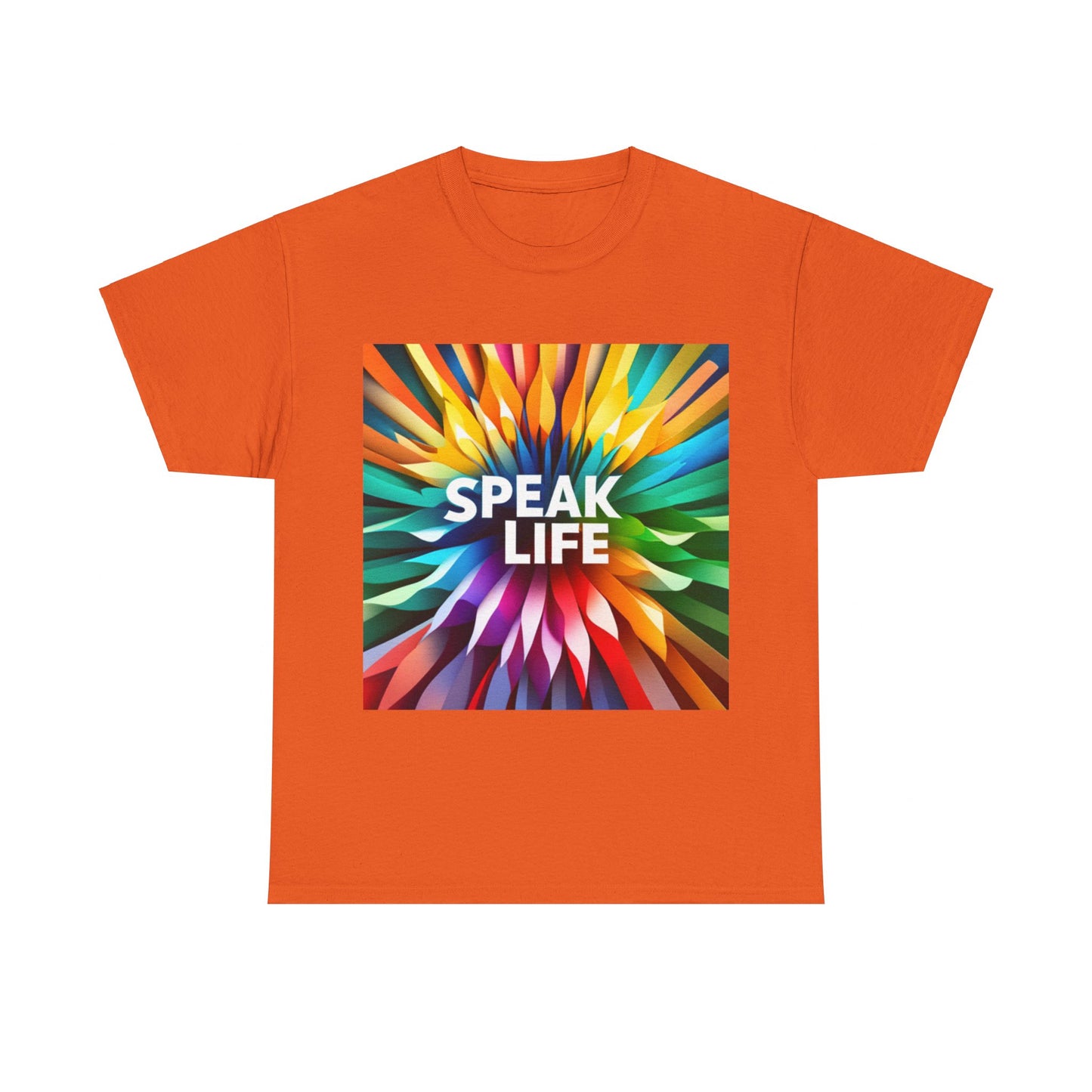 "Speak Life" Burst of Color Unisex Heavy Cotton Tee
