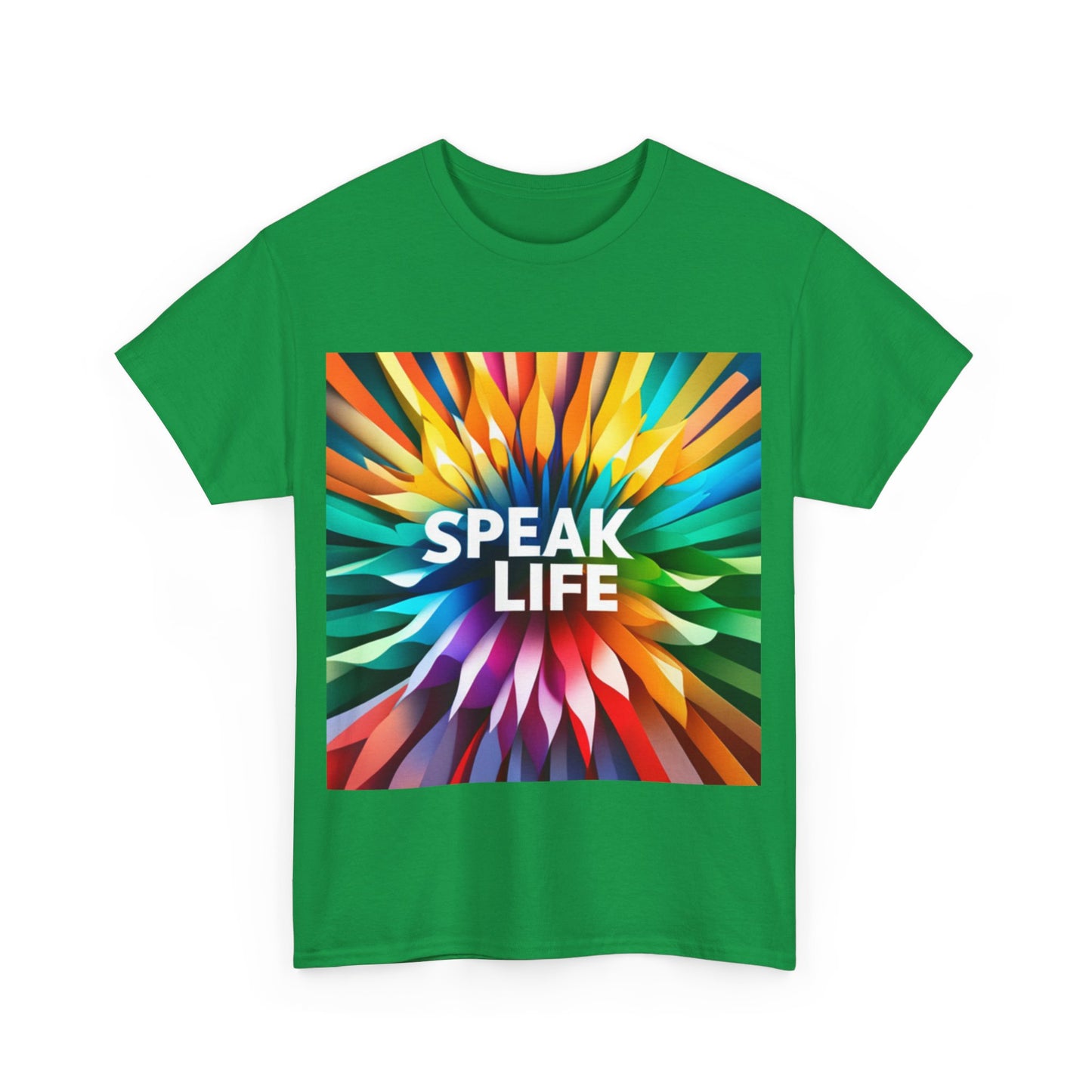 "Speak Life" Burst of Color Unisex Heavy Cotton Tee