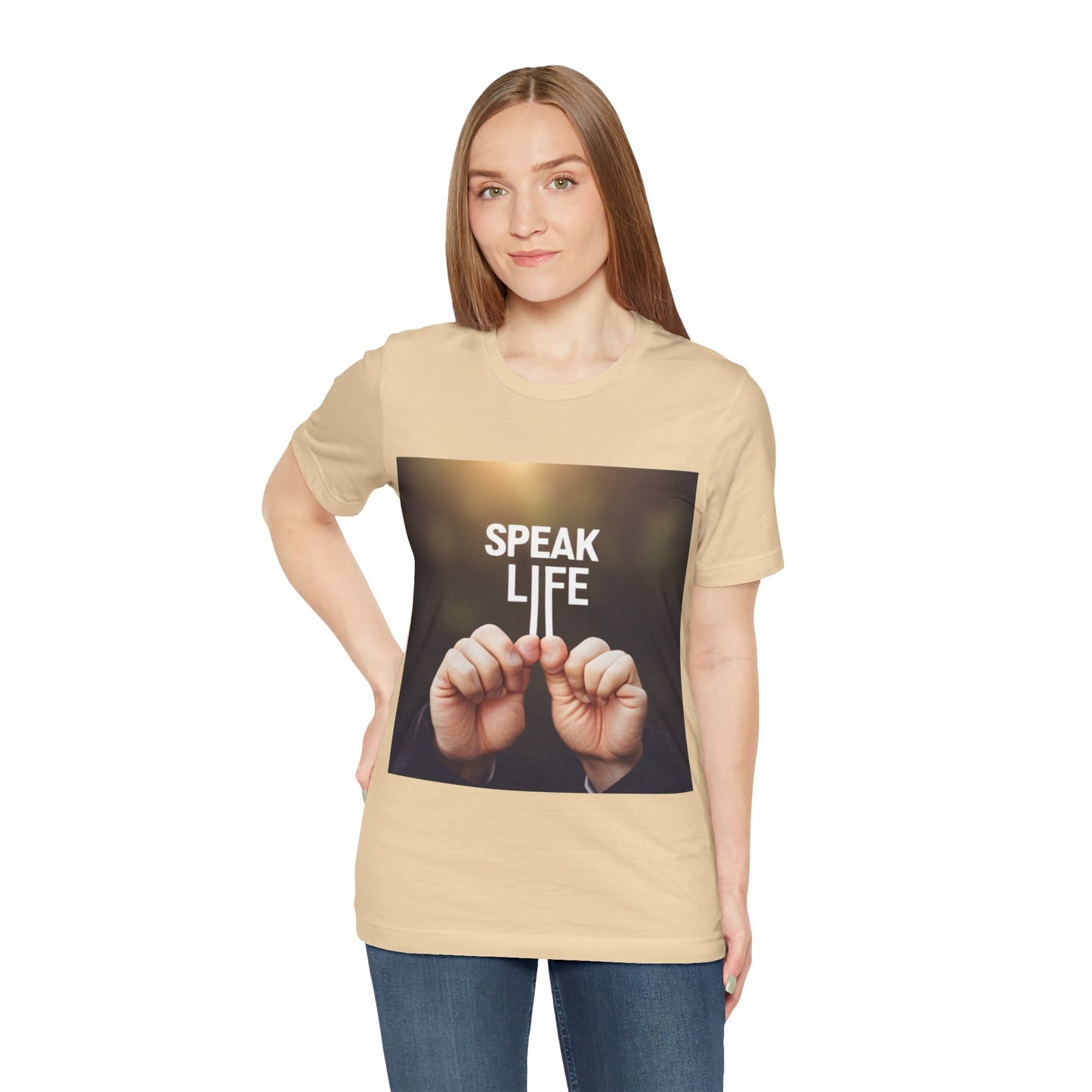 "Speak Life" Hands Unisex Jersey Short Sleeve Tee