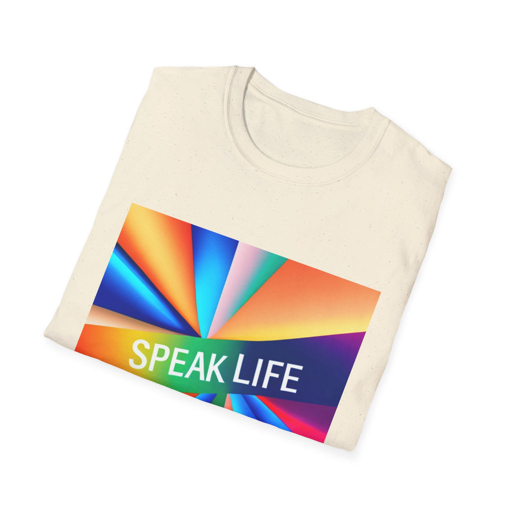 "Speak Life" Kaleidoscope Women's Softstyle T-Shirt
