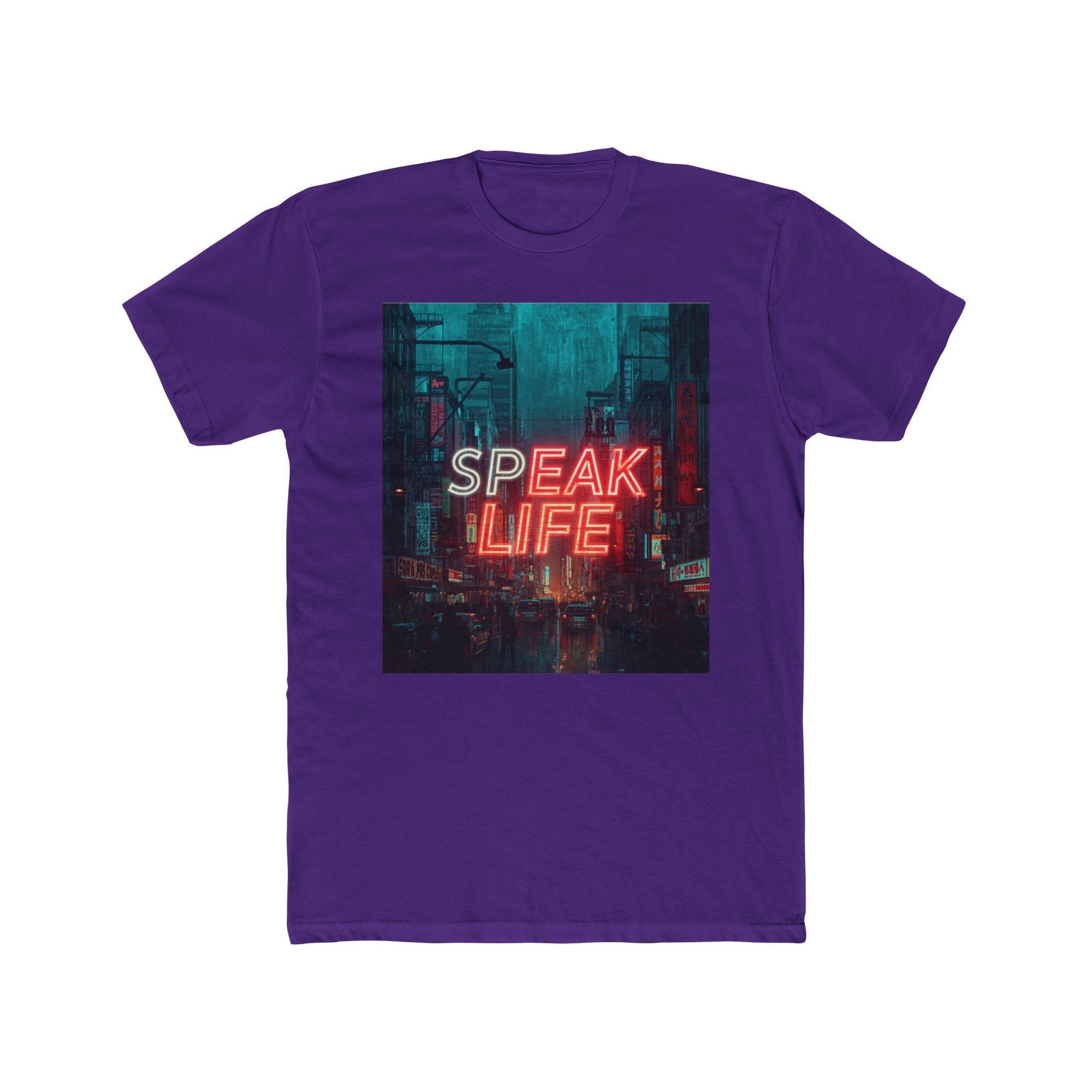 Speak Life Tee — Neon City Inspirational Graphic T-Shirt