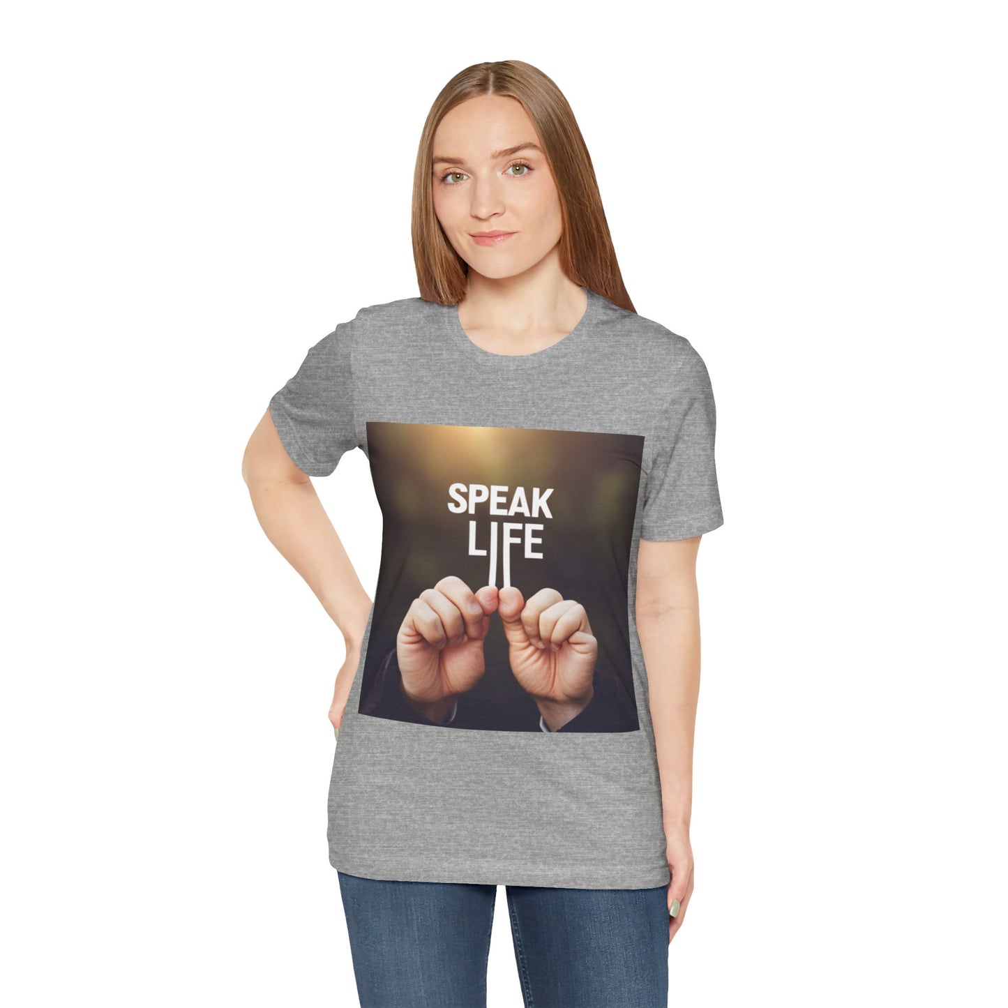 "Speak Life" Hands Unisex Jersey Short Sleeve Tee