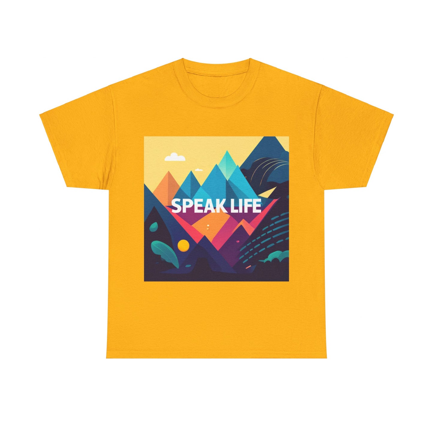"Speak Life" Move Mountains Unisex Heavy Cotton Tee