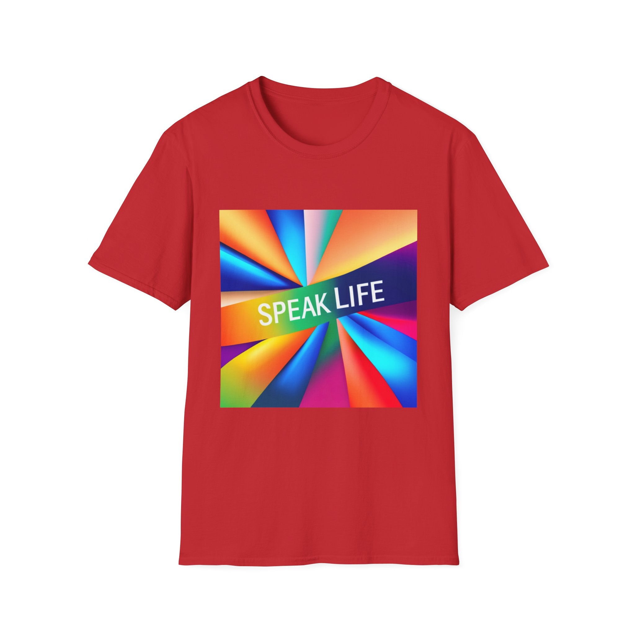 "Speak Life" Kaleidoscope Women's Softstyle T-Shirt
