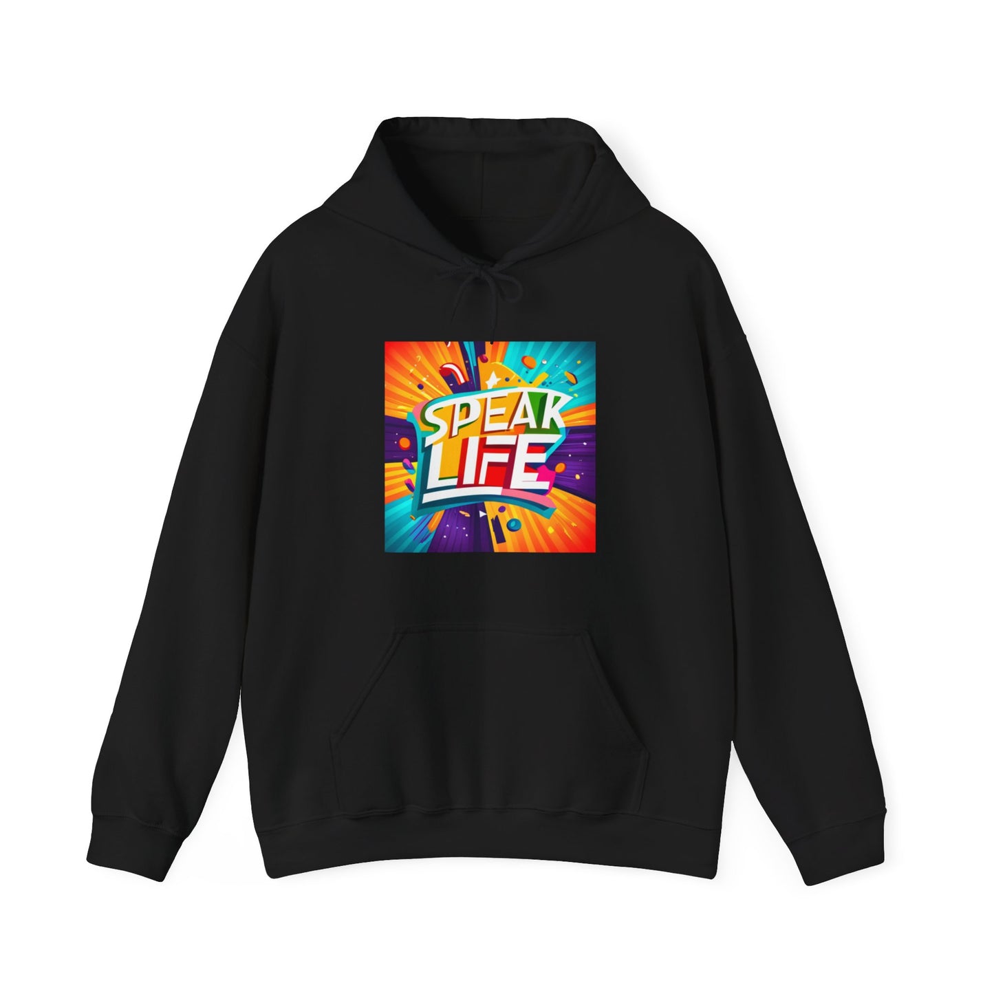 "Speak Life" Paint Splash Unisex Heavy Blend™ Hooded Sweatshirt