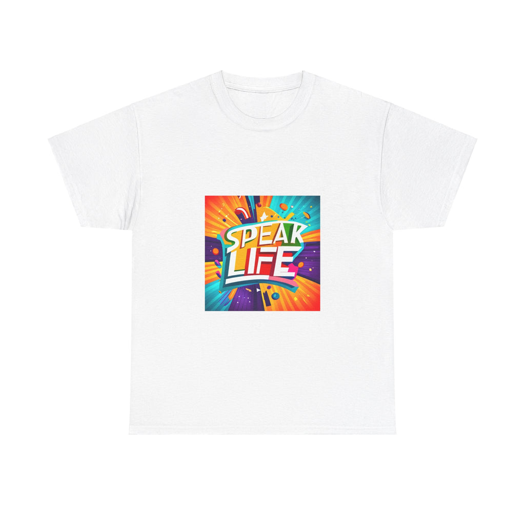 "Speak Life" Paint Splash Unisex Heavy Cotton Tee