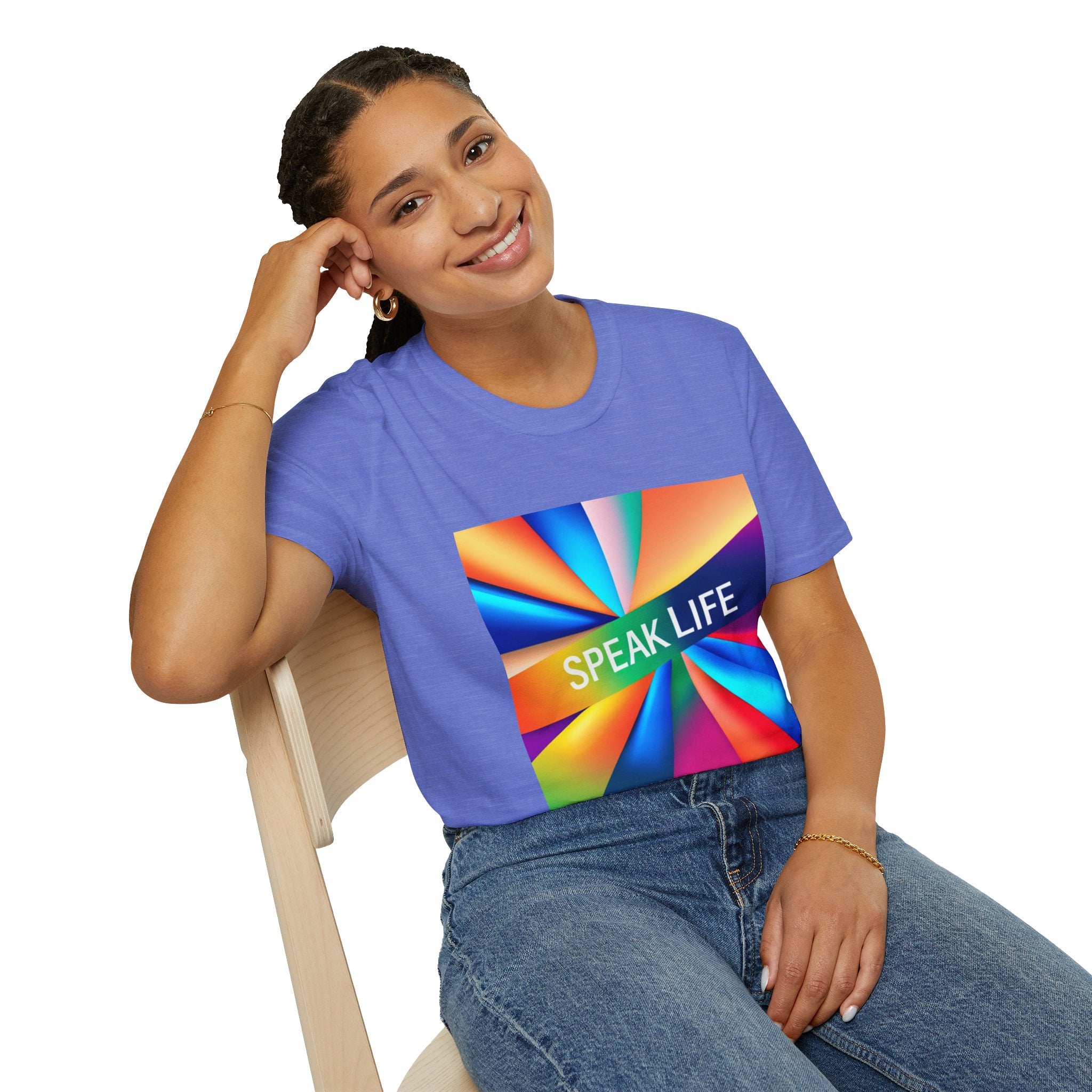 "Speak Life" Kaleidoscope Women's Softstyle T-Shirt