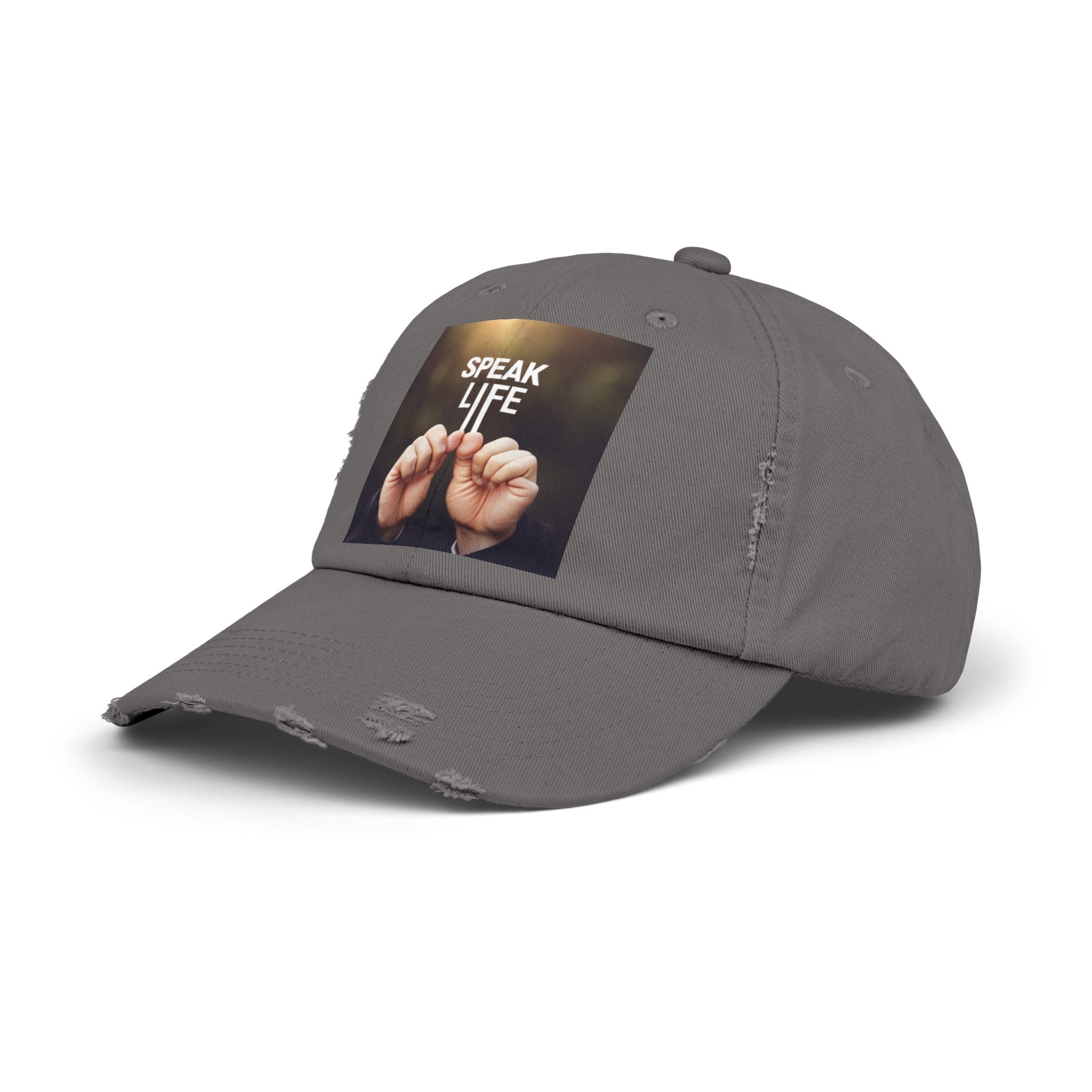 "Speak Life" Unisex Distressed Cap