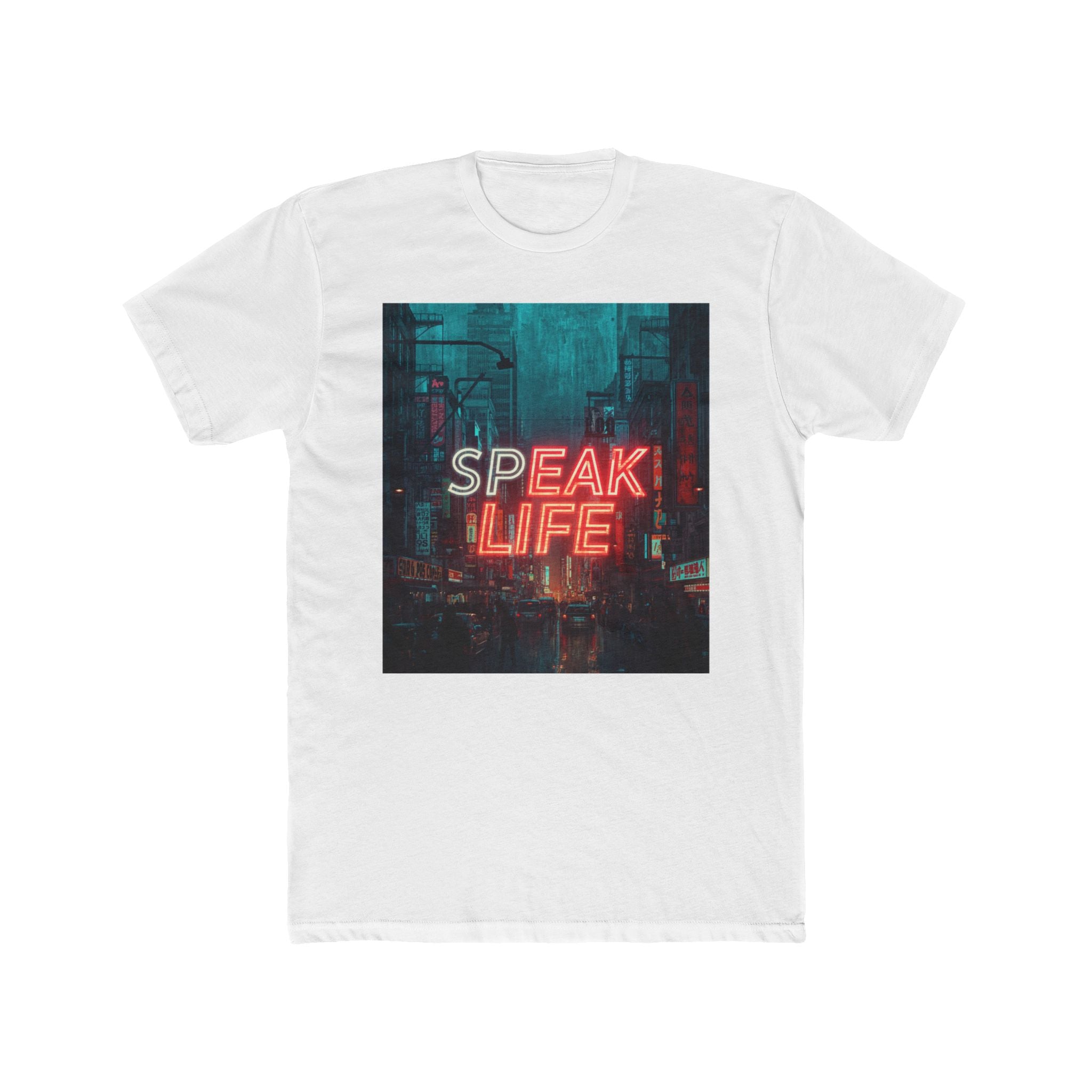 Speak Life Tee — Neon City Inspirational Graphic T-Shirt