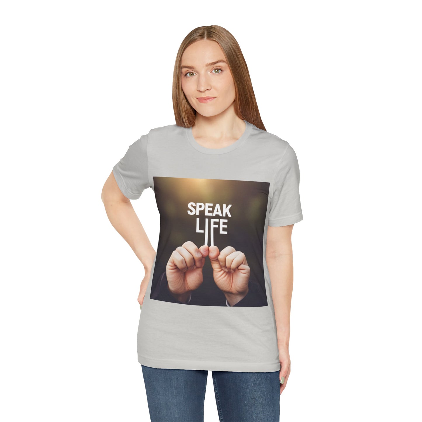 "Speak Life" Hands Unisex Jersey Short Sleeve Tee
