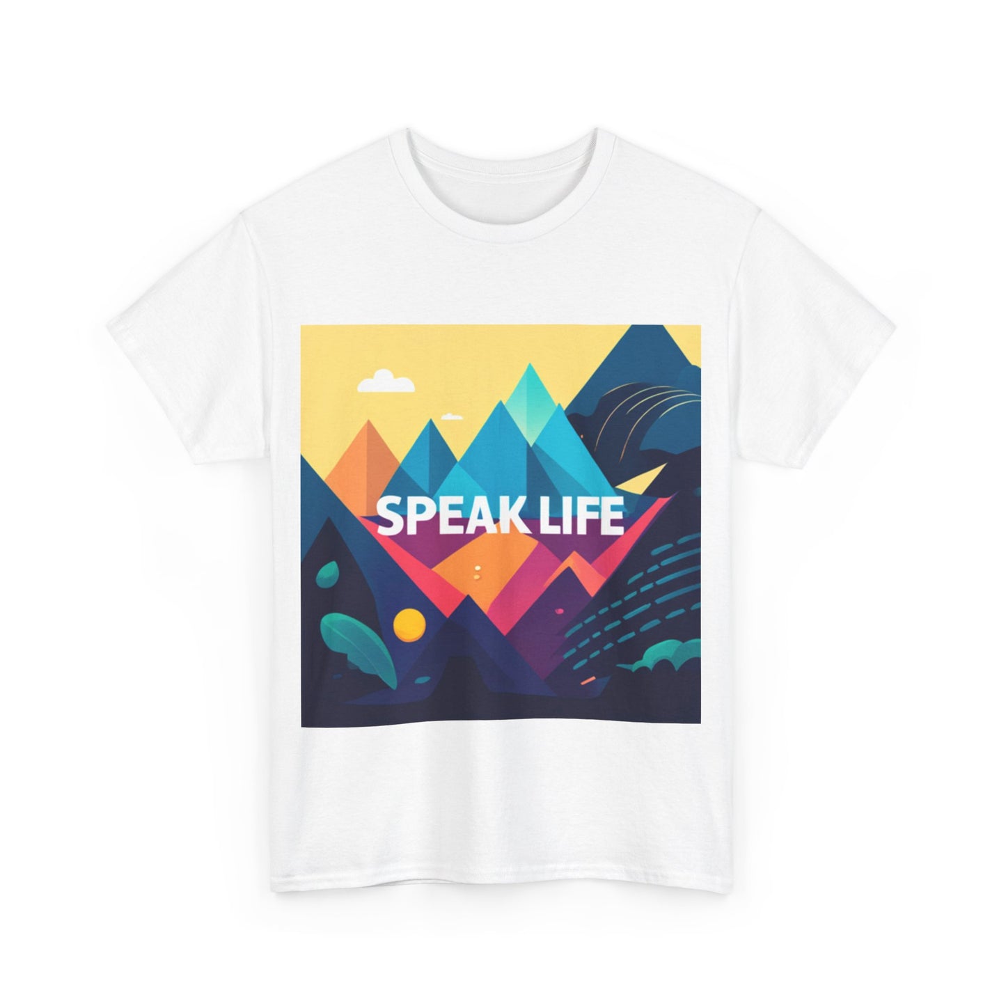 "Speak Life" Move Mountains Unisex Heavy Cotton Tee