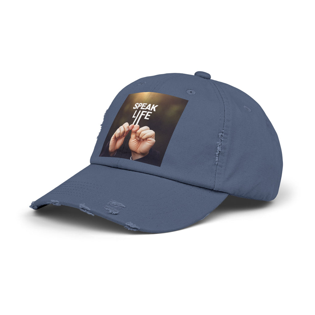 "Speak Life" Unisex Distressed Cap