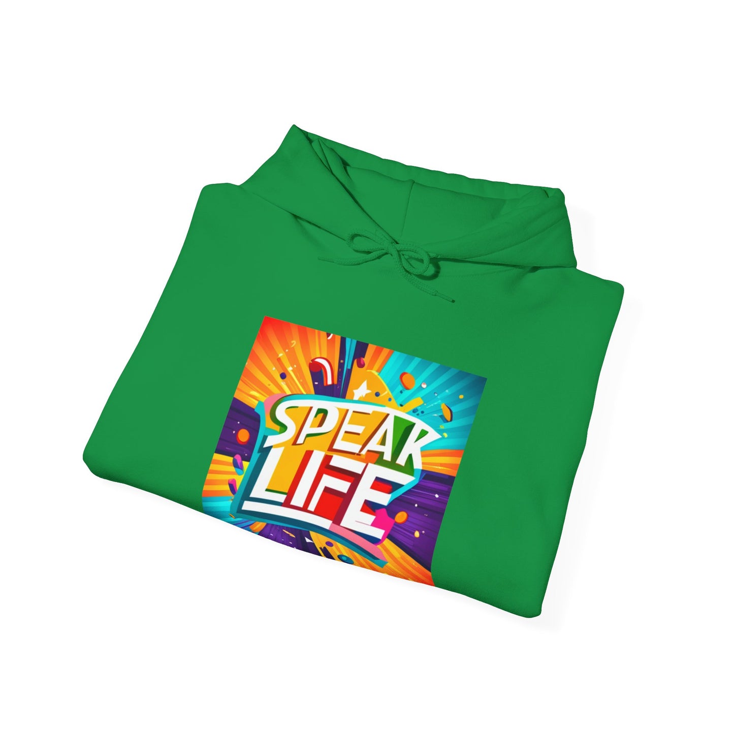 "Speak Life" Paint Splash Unisex Heavy Blend™ Hooded Sweatshirt