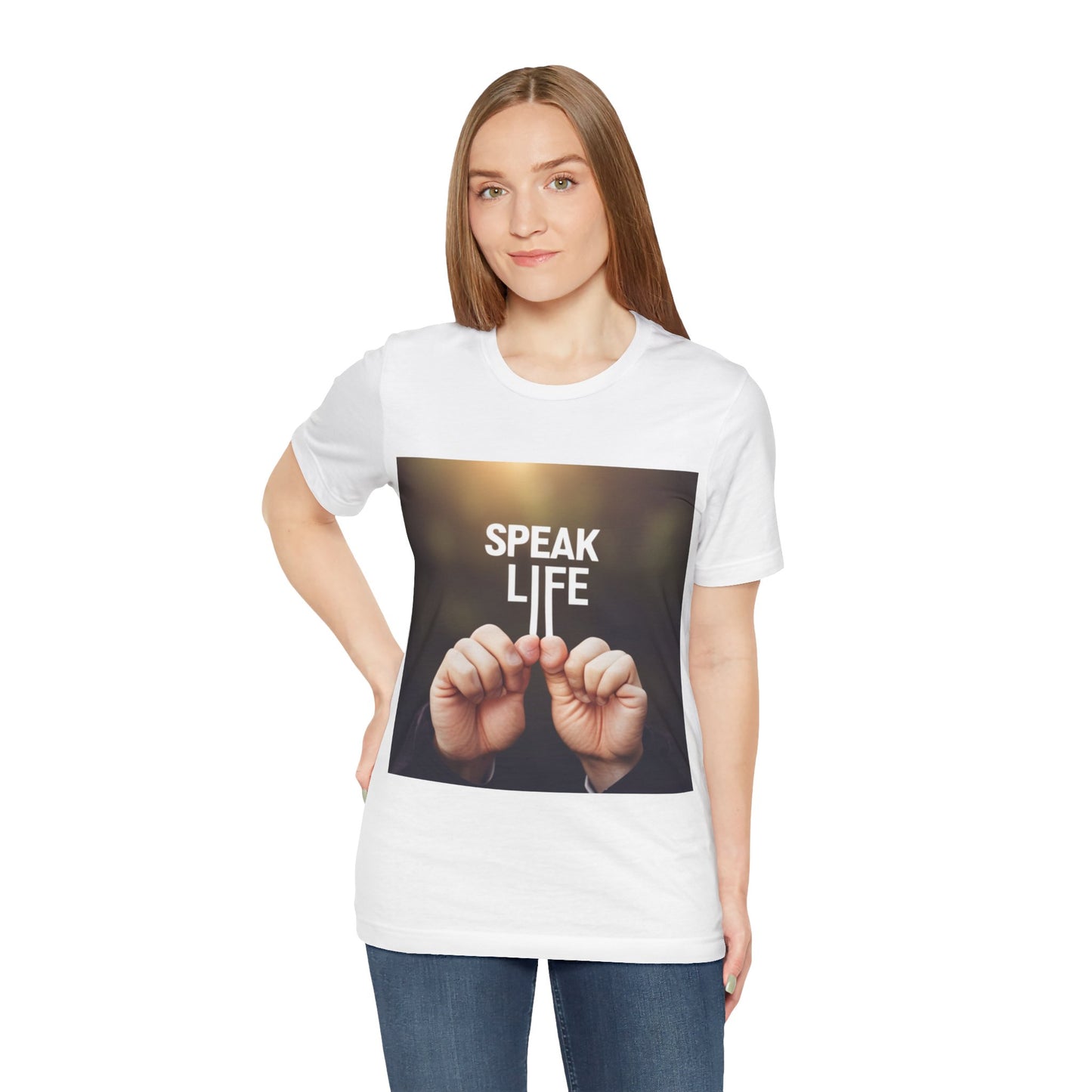 "Speak Life" Hands Unisex Jersey Short Sleeve Tee