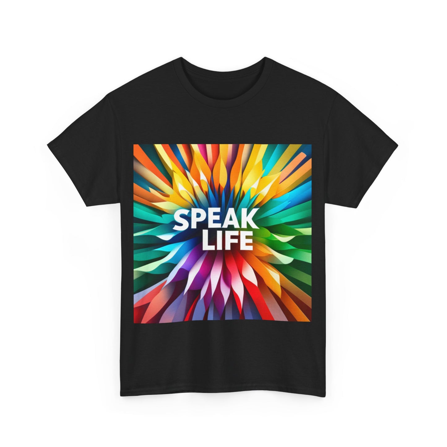 "Speak Life" Burst of Color Unisex Heavy Cotton Tee