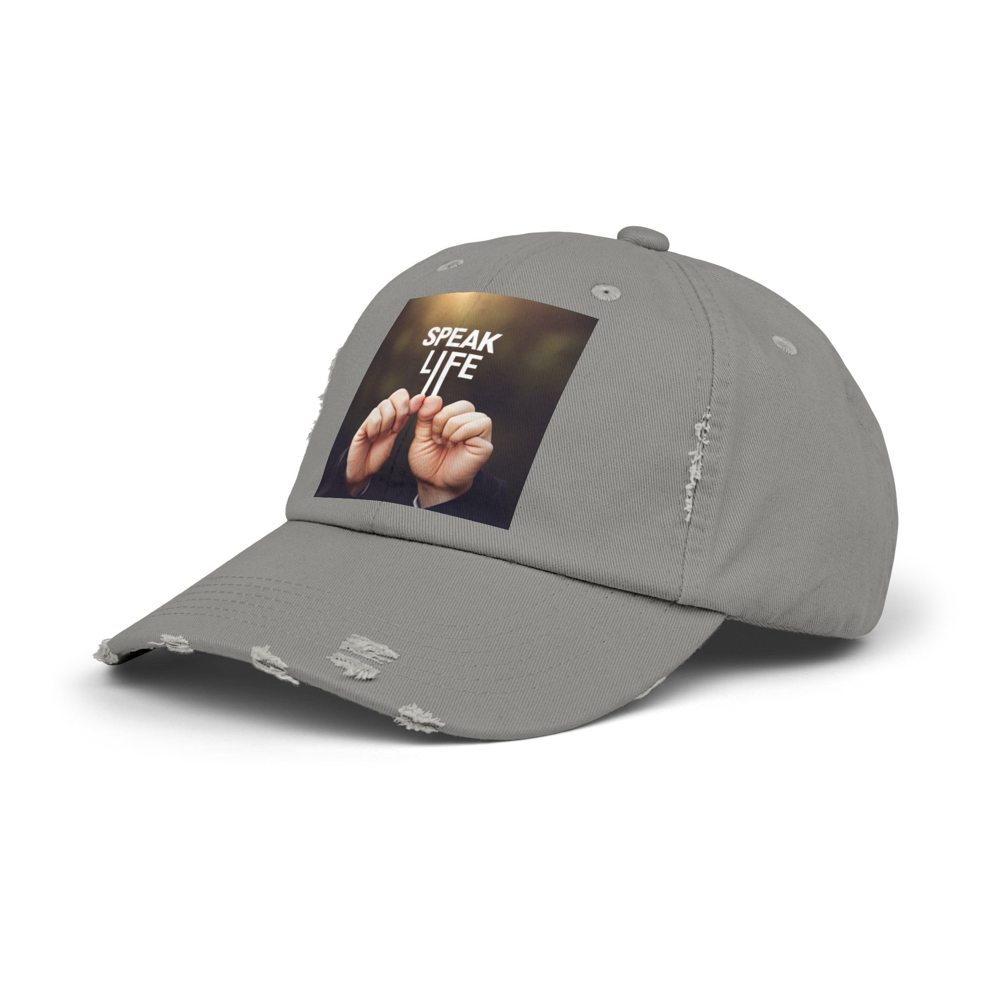 "Speak Life" Unisex Distressed Cap