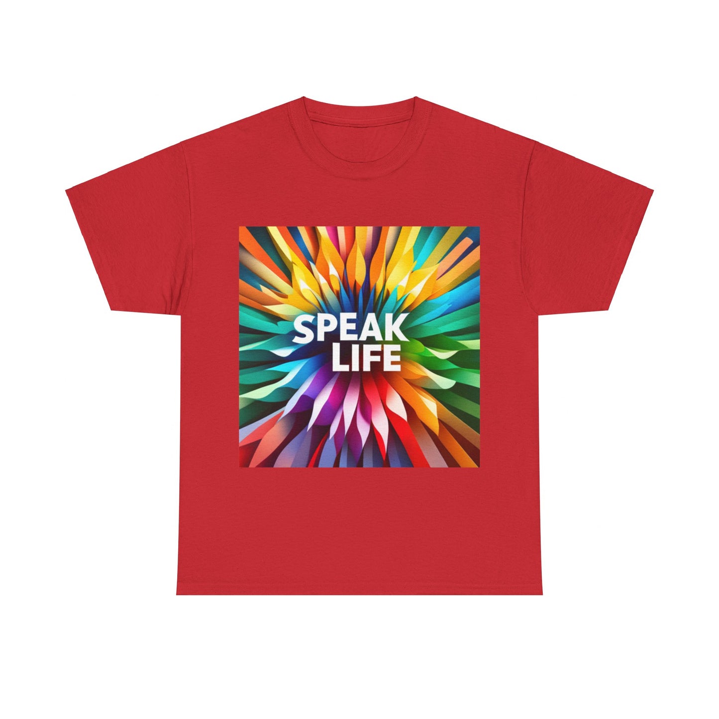 "Speak Life" Burst of Color Unisex Heavy Cotton Tee
