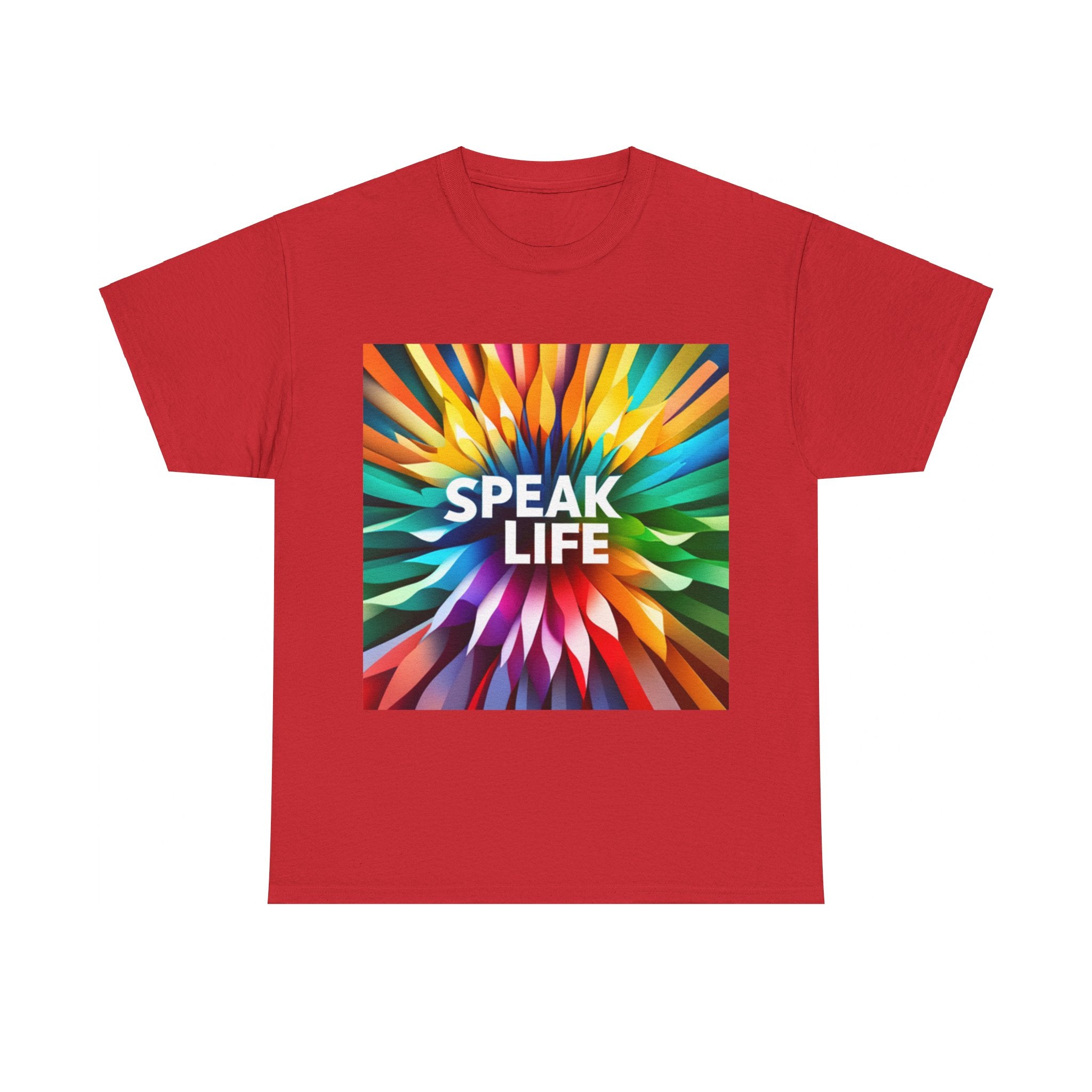 "Speak Life" Burst of Color Unisex Heavy Cotton Tee