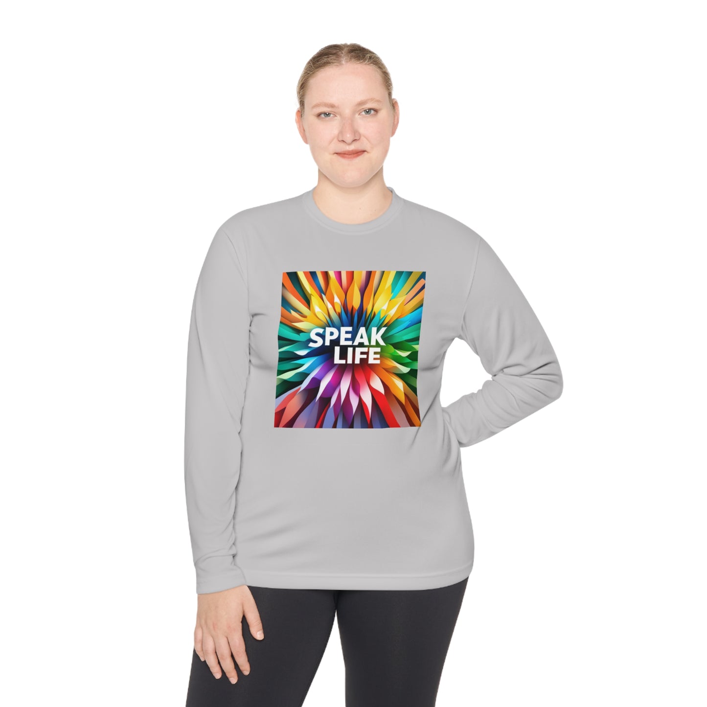 "Speak Life" Burst of Color Unisex Lightweight Long Sleeve Tee