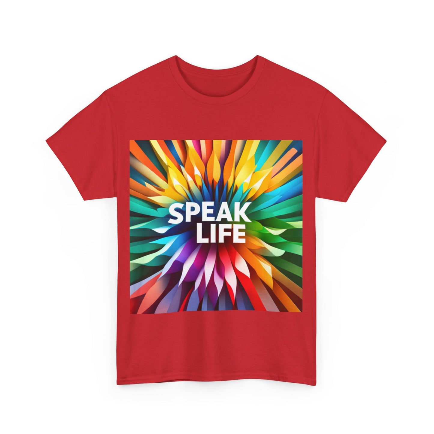 "Speak Life" Burst of Color Unisex Heavy Cotton Tee
