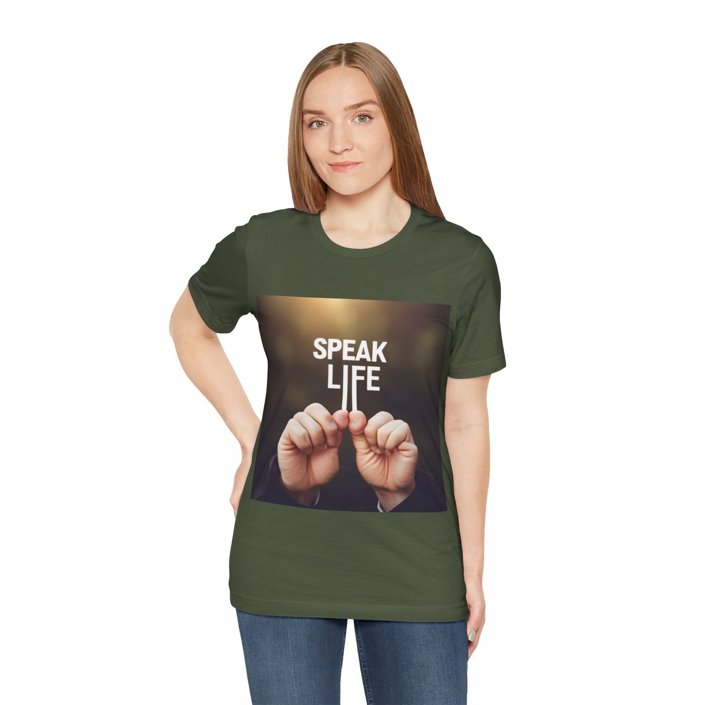 "Speak Life" Hands Unisex Jersey Short Sleeve Tee