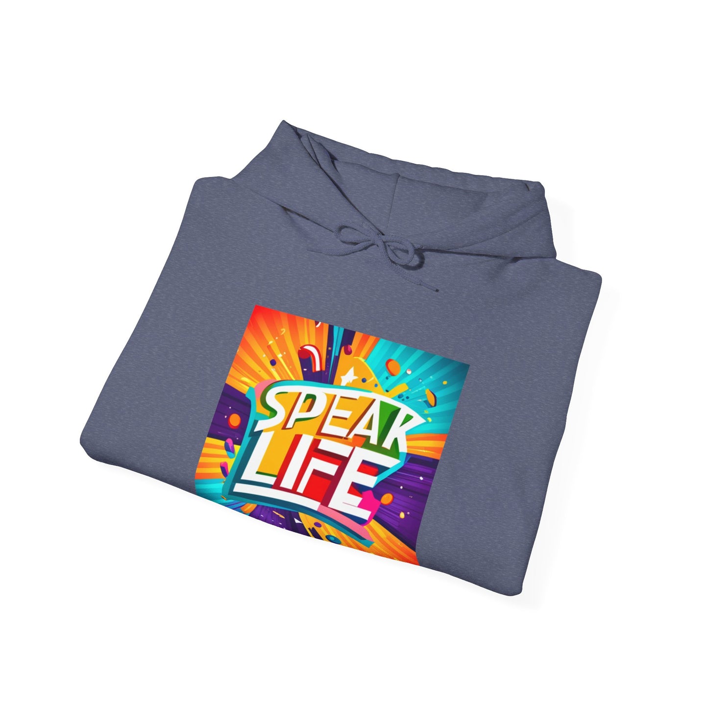 "Speak Life" Paint Splash Unisex Heavy Blend™ Hooded Sweatshirt