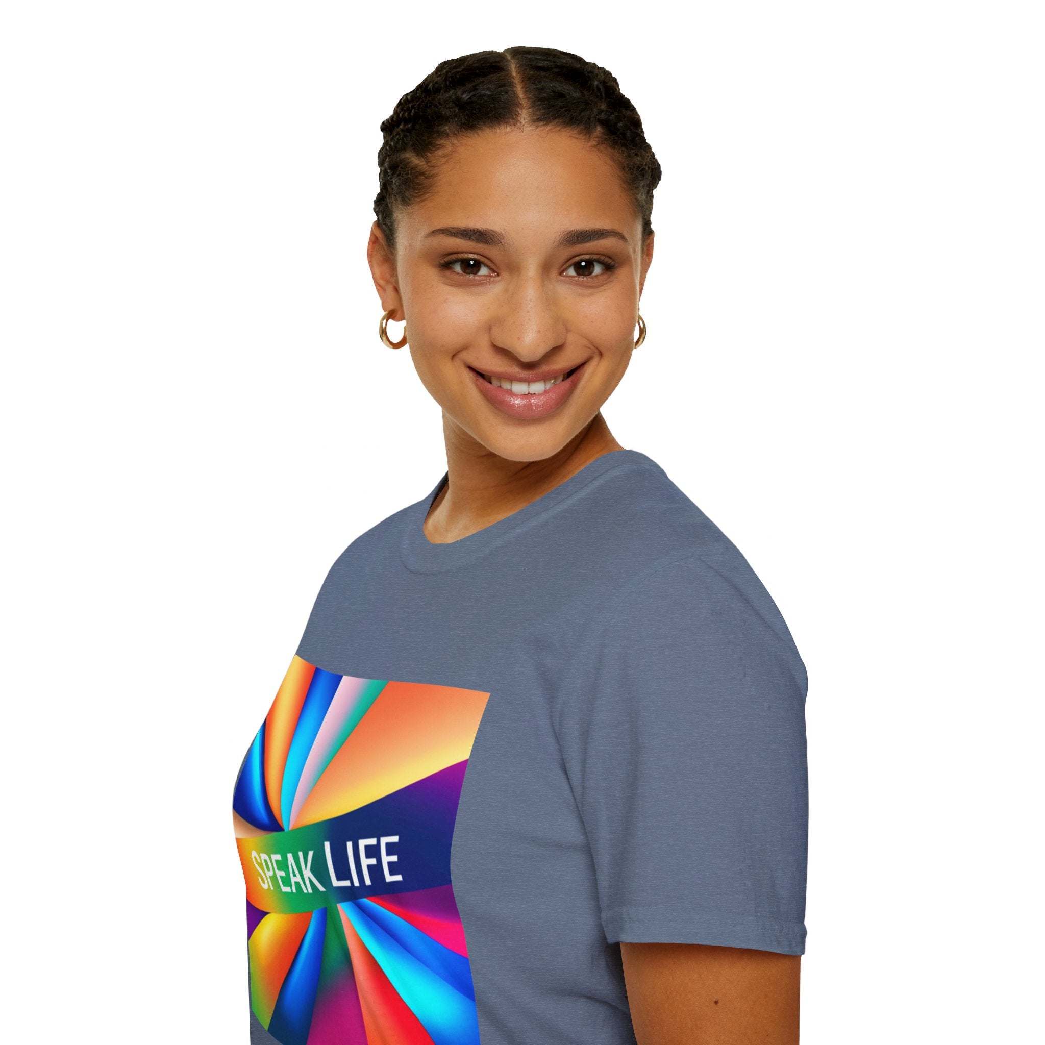 "Speak Life" Kaleidoscope Women's Softstyle T-Shirt