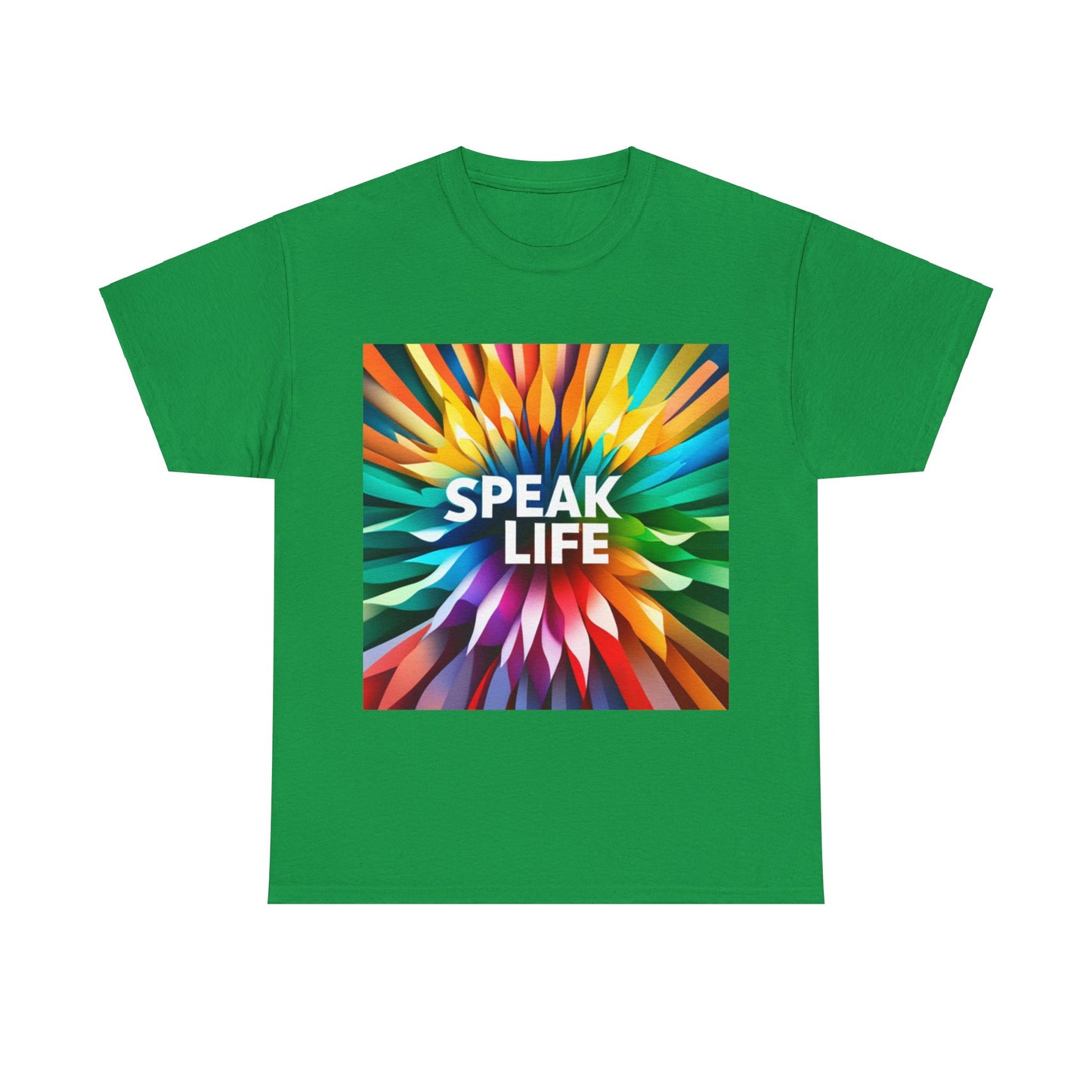 "Speak Life" Burst of Color Unisex Heavy Cotton Tee