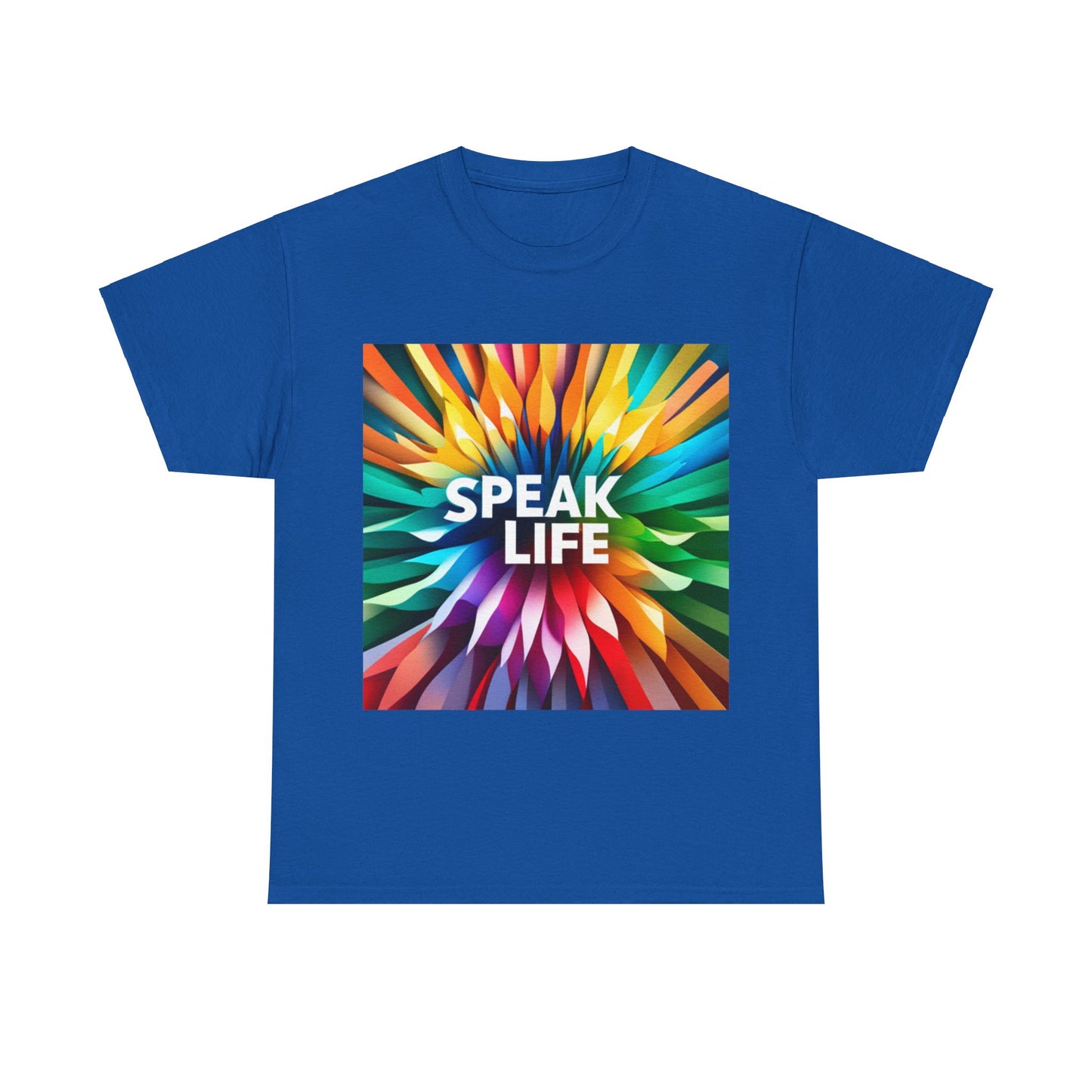 "Speak Life" Burst of Color Unisex Heavy Cotton Tee