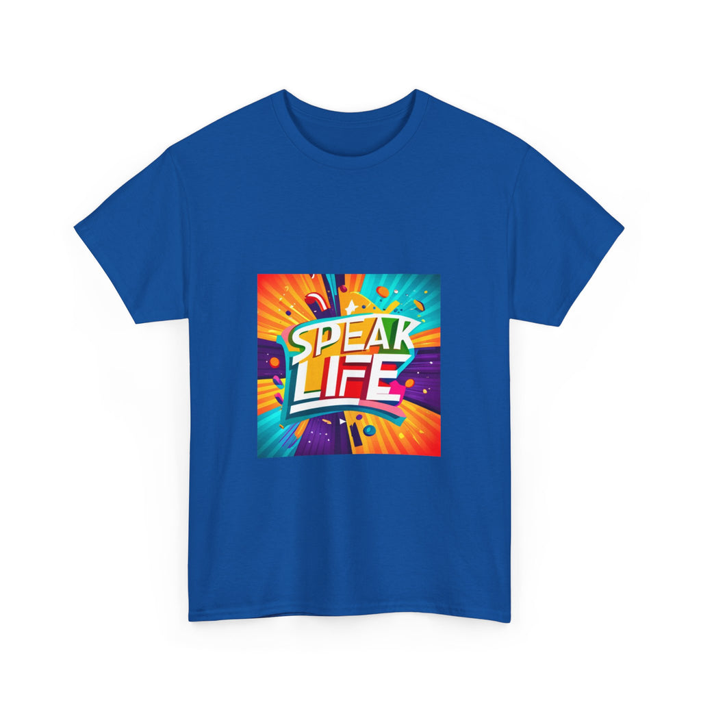 "Speak Life" Paint Splash Unisex Heavy Cotton Tee