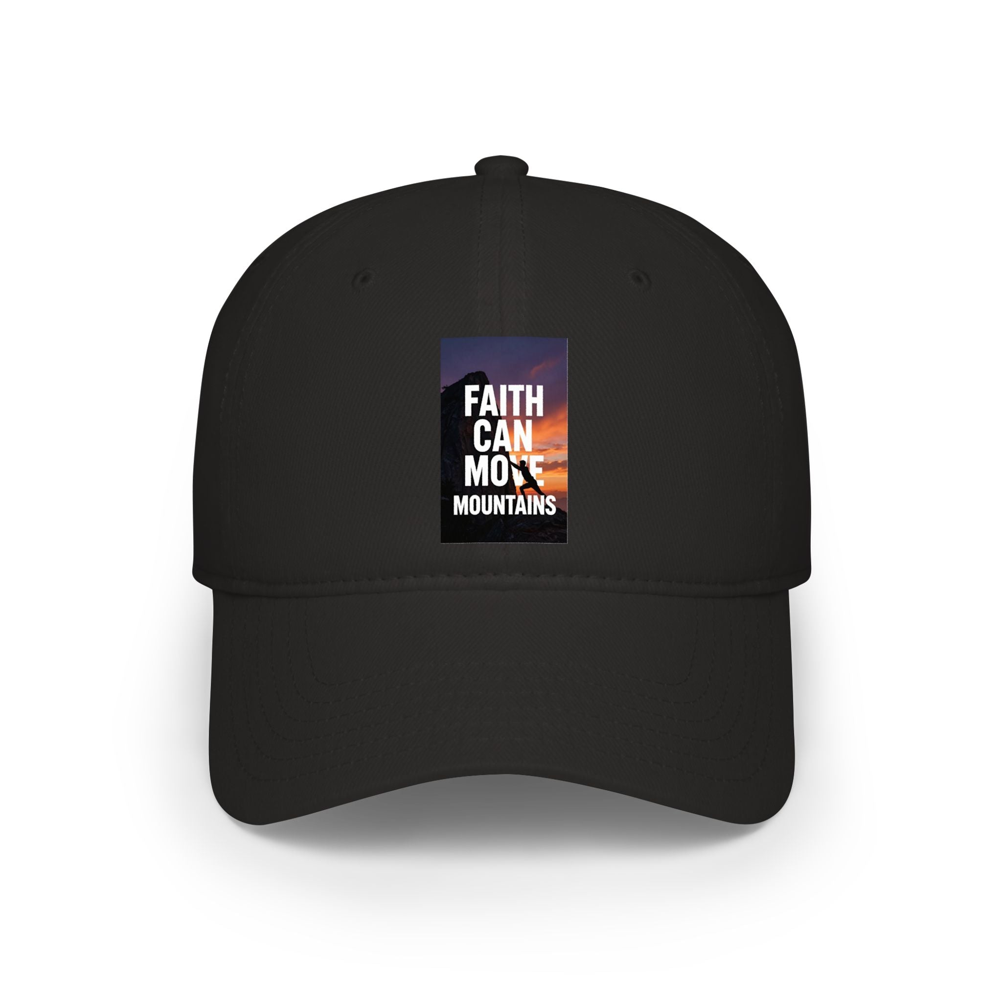 Men's "Faith Can Move Mountains" Low Profile Baseball Cap — Inspirational Christian Hat