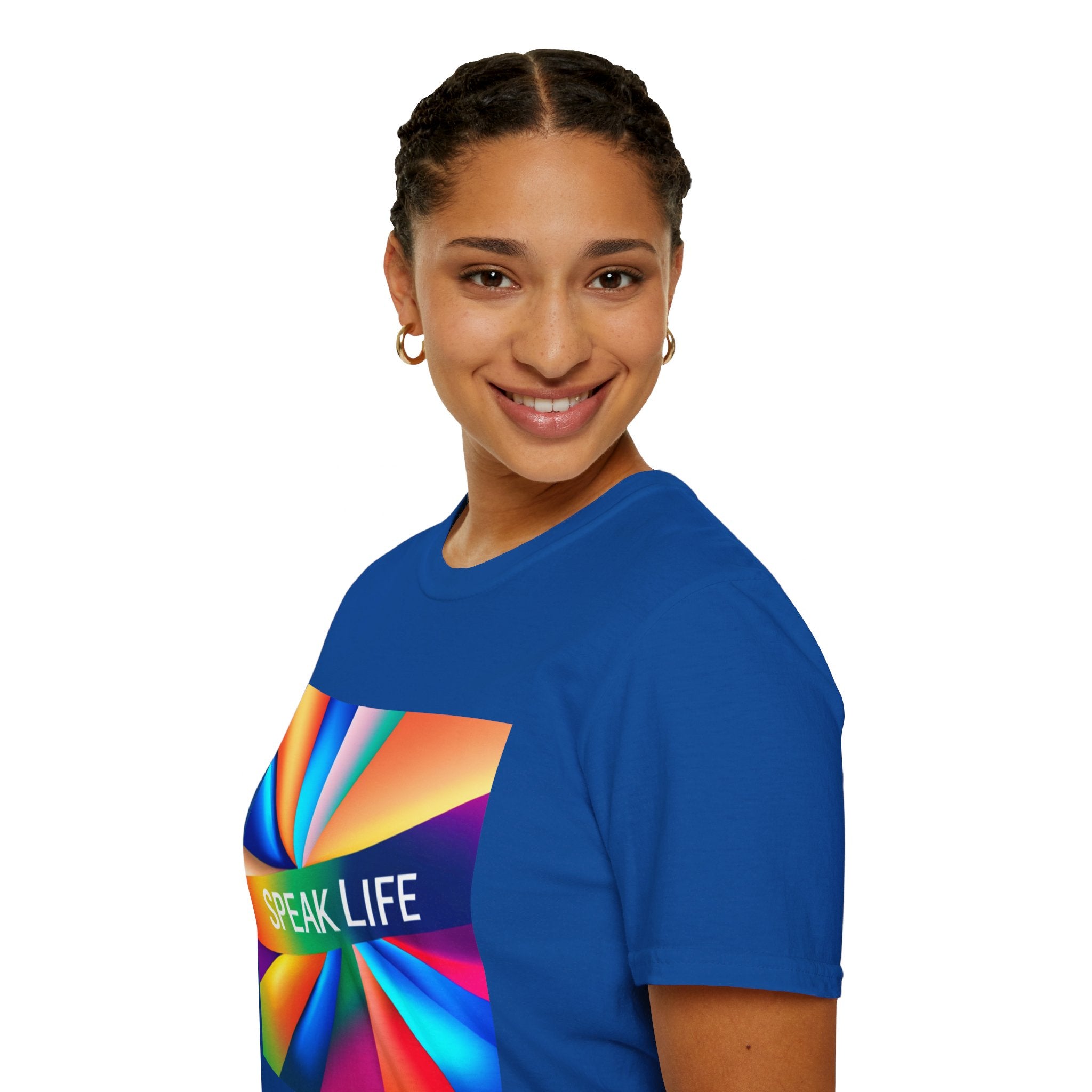 "Speak Life" Kaleidoscope Women's Softstyle T-Shirt