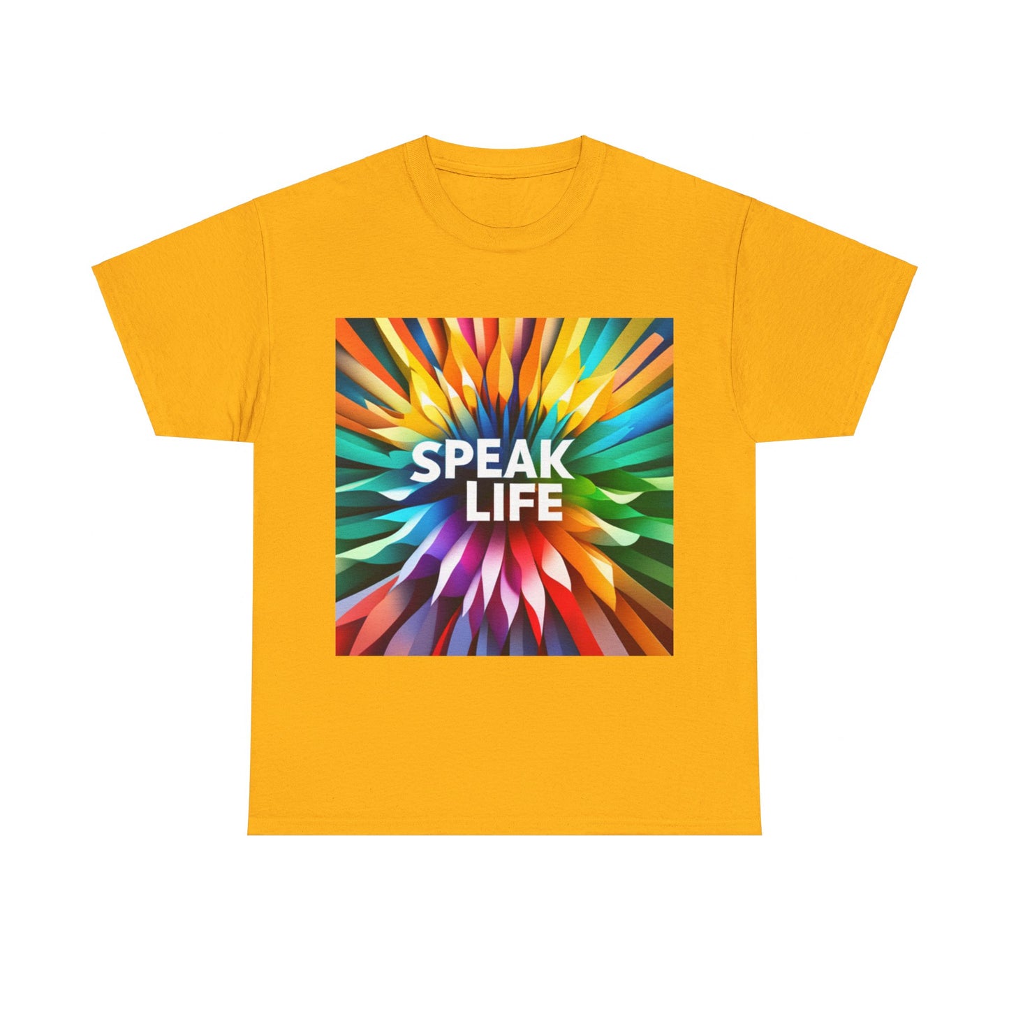 "Speak Life" Burst of Color Unisex Heavy Cotton Tee